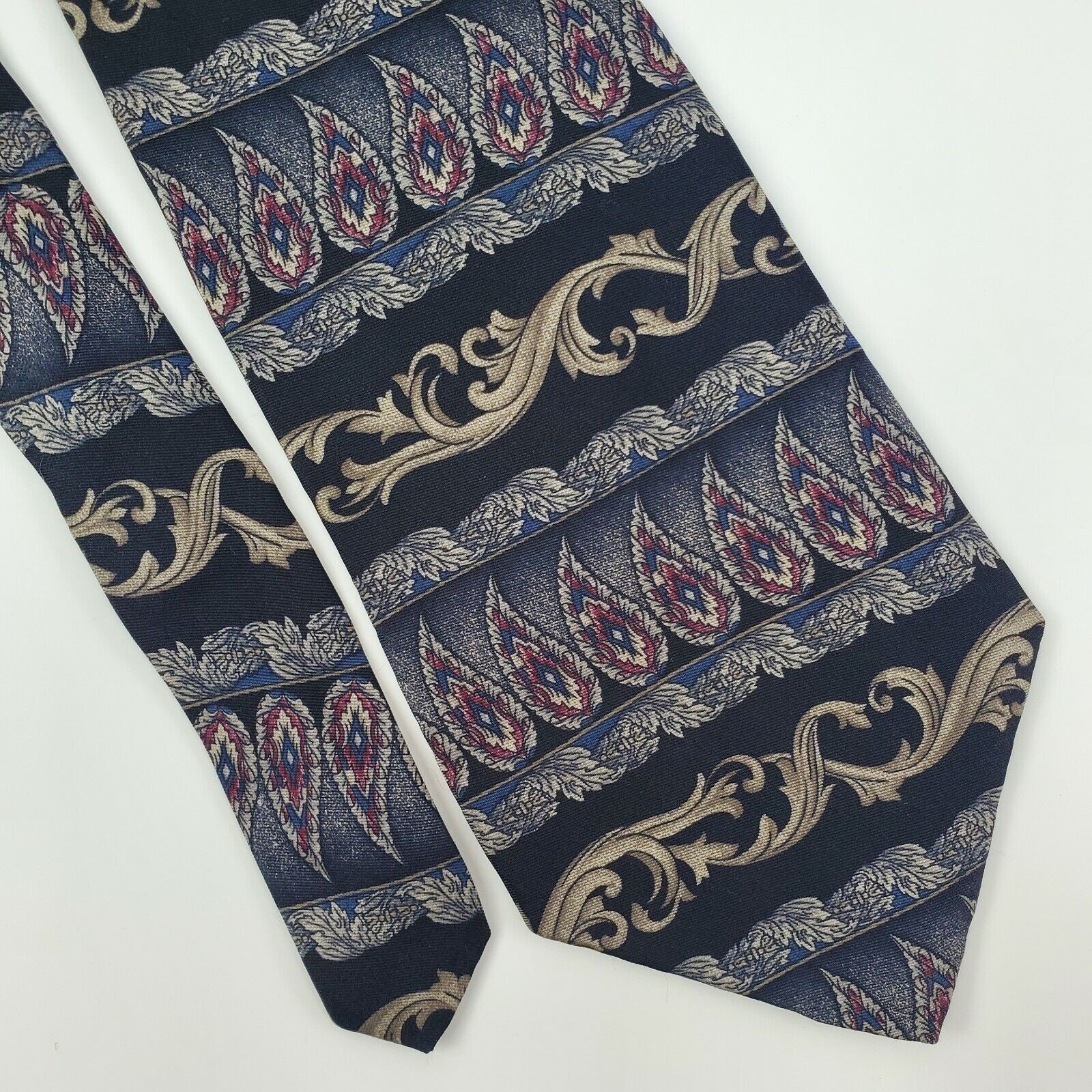 Henry Grethel Henry Grethel Black Wide Silk Tie Wide Size ONE SIZE - 1 Thumbnail