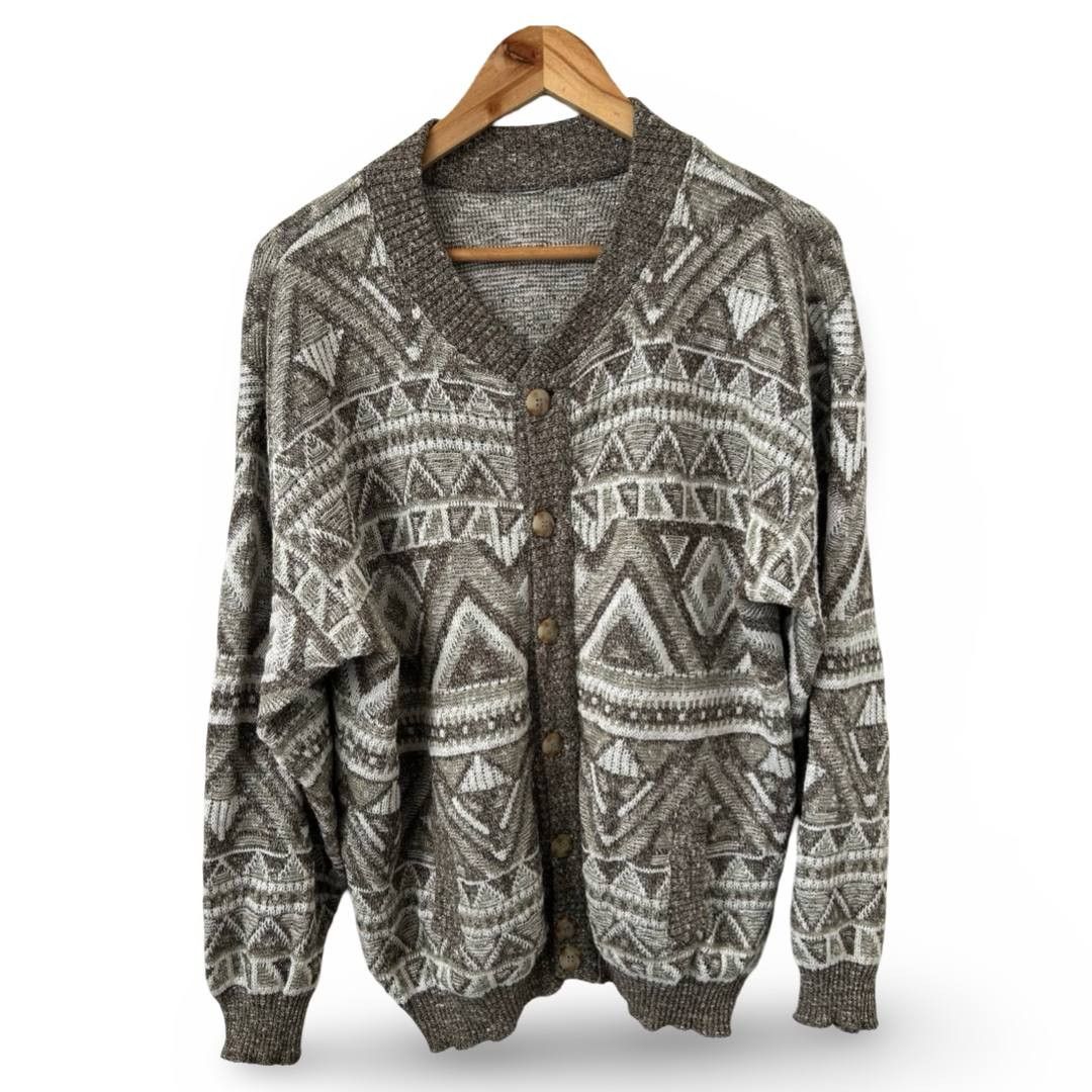 Vintage Vtg knitted cardigan #790 Size US L / EU 52-54 / 3 - 1 Preview