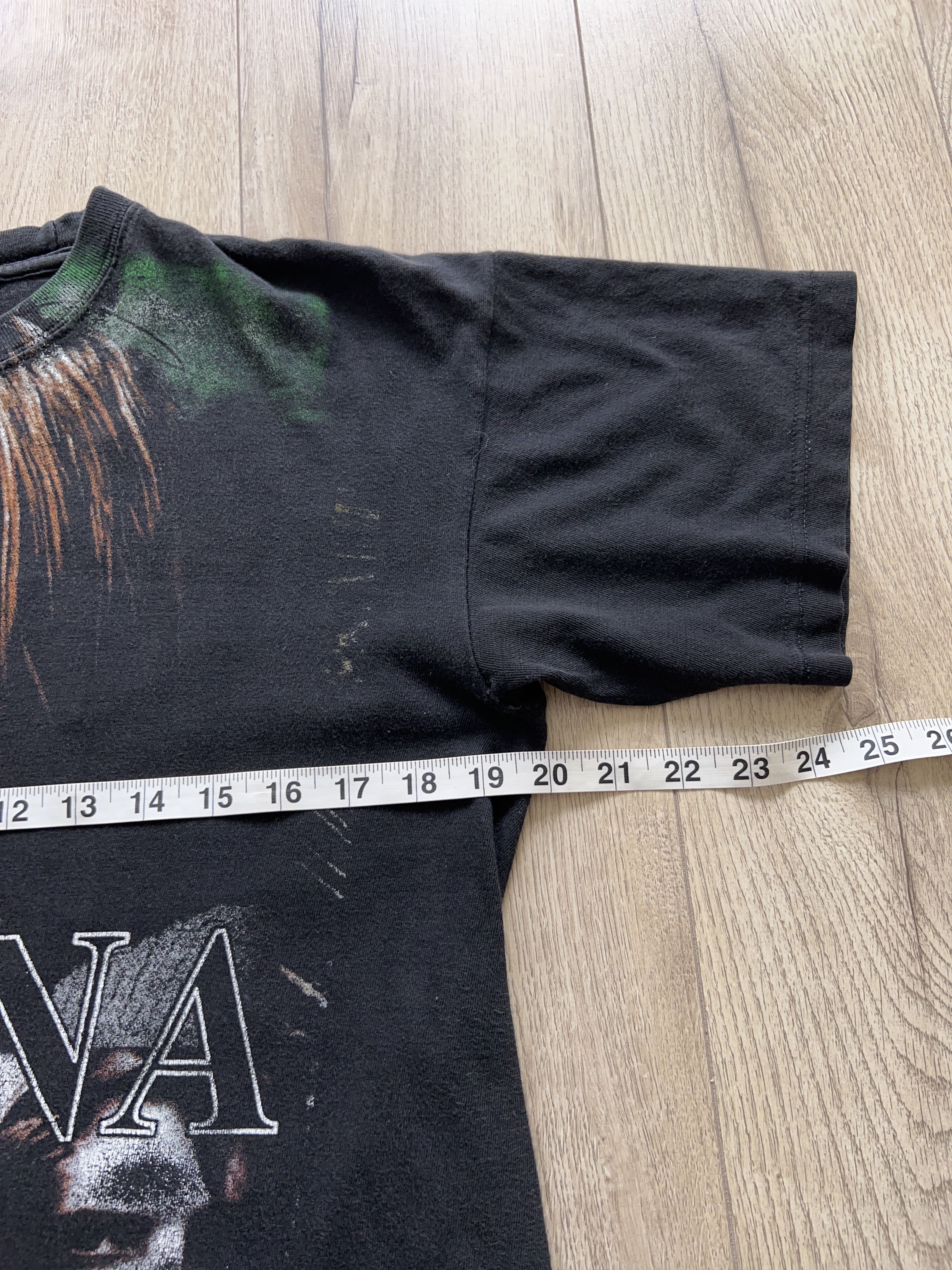Nirvana × Vintage 1990s Kurt Cobain All Over T Shirt Tee Rock Band Size M Size US M / EU 48-50 / 2 - 7 Thumbnail