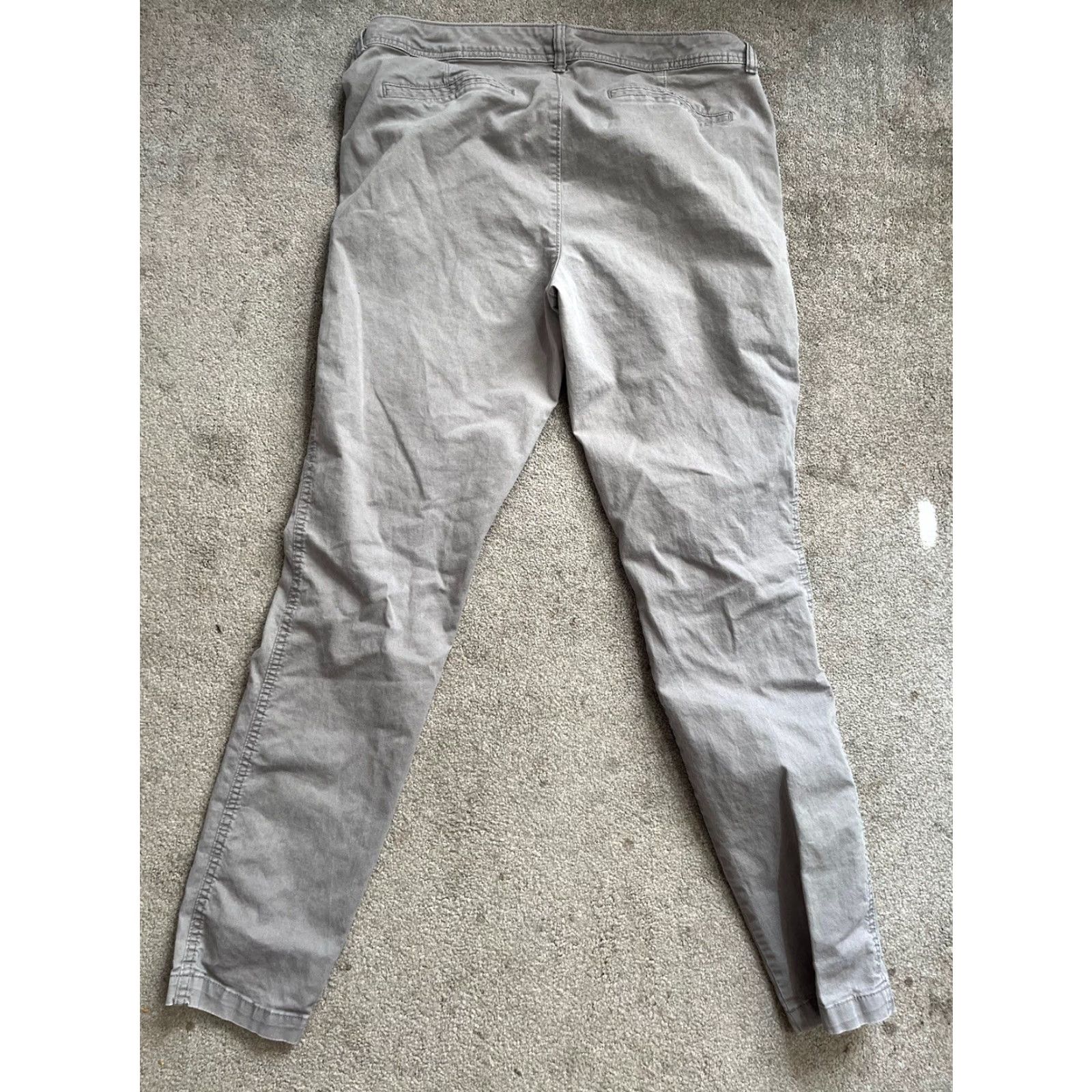 Old Navy Old Navy Pants Women Size 14 Slim Skinny Flat Front Stretch Cotton Blend Pockets Gray Chino Size 36" / US 14 / IT 50 - 3 Thumbnail