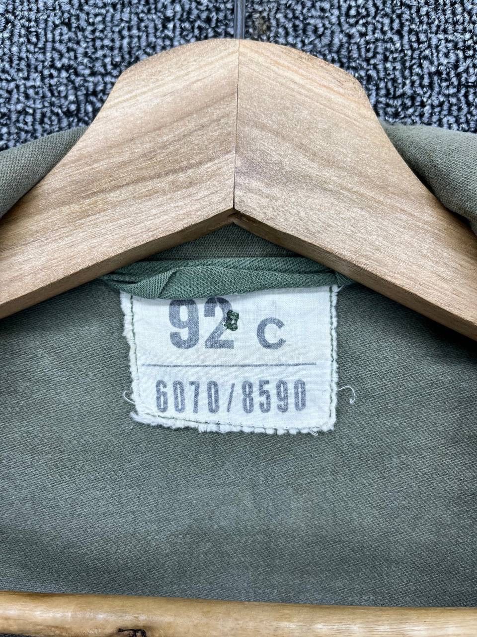 Vintage Vintage 70's Warein Flers French Army Khaki Combat Jacket Size US M / EU 48-50 / 2 - 6 Thumbnail