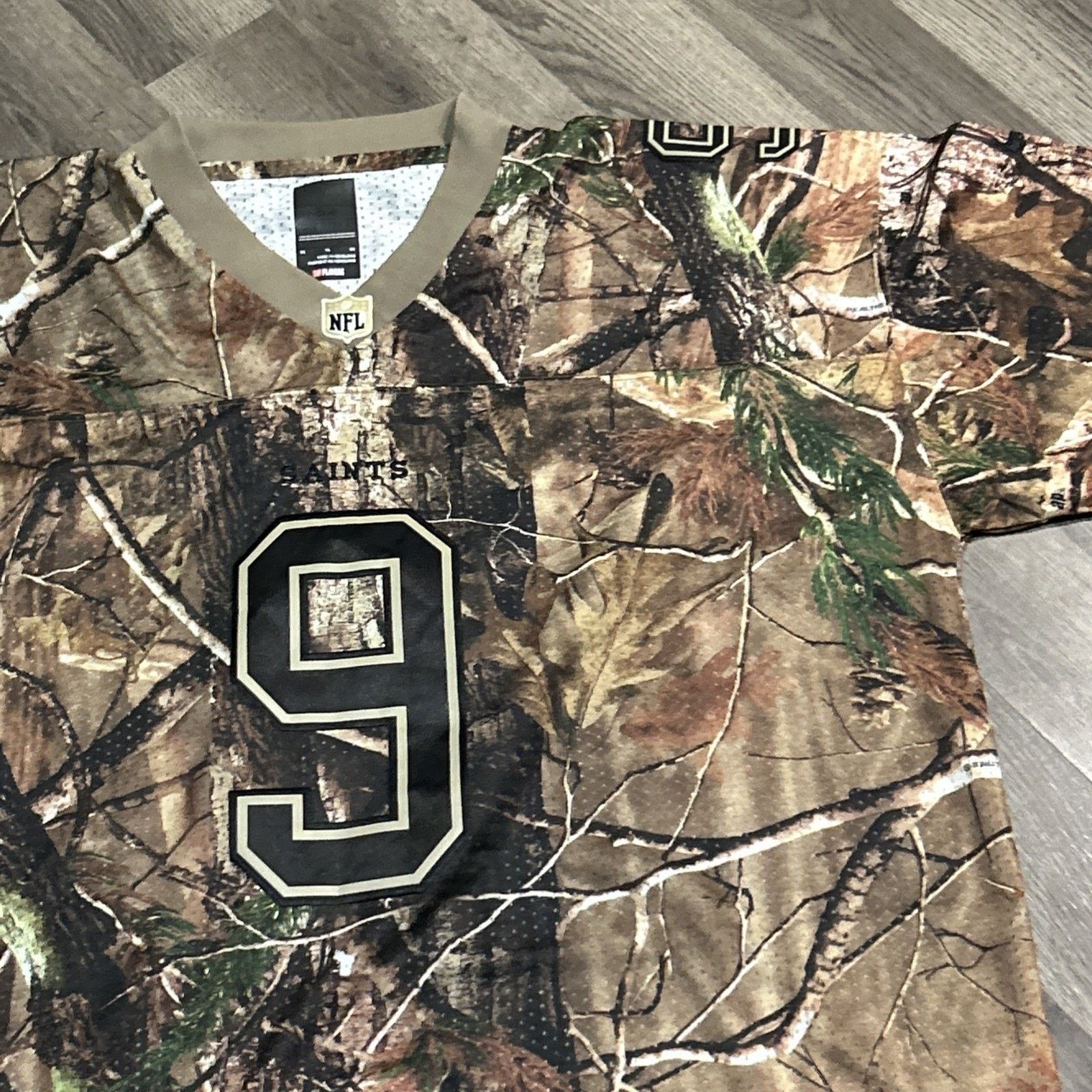 Nike Men’s 52 On Field #9 Brees Saints Real Tree Nike Jersey NWT Size US L / EU 52-54 / 3 - 6 Thumbnail