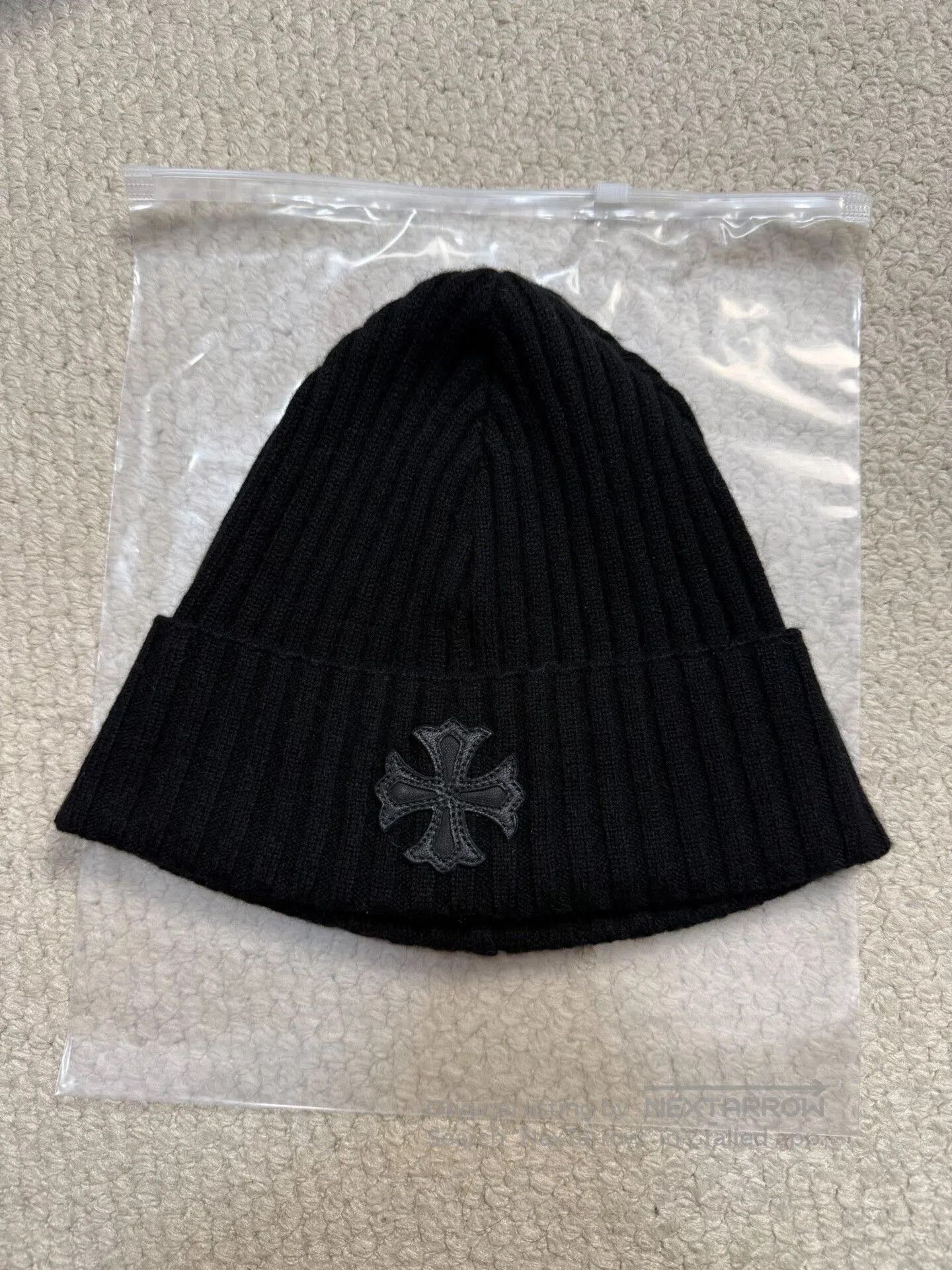 Chrome Hearts Chrome Hearts Cross Patch Black Cashmere Beanie. Size ONE SIZE - 1 Thumbnail