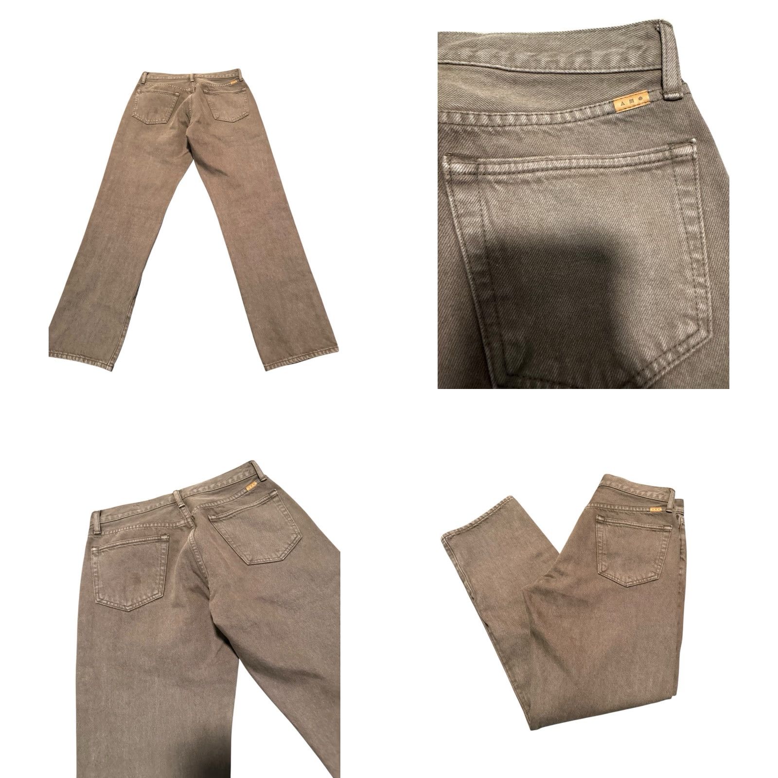 AYR AYR The Normie Mens Jeans 30 x 30 Dusty Khaki Button Fly Straight Made In USA Size US 30 / EU 46 - 8 Thumbnail