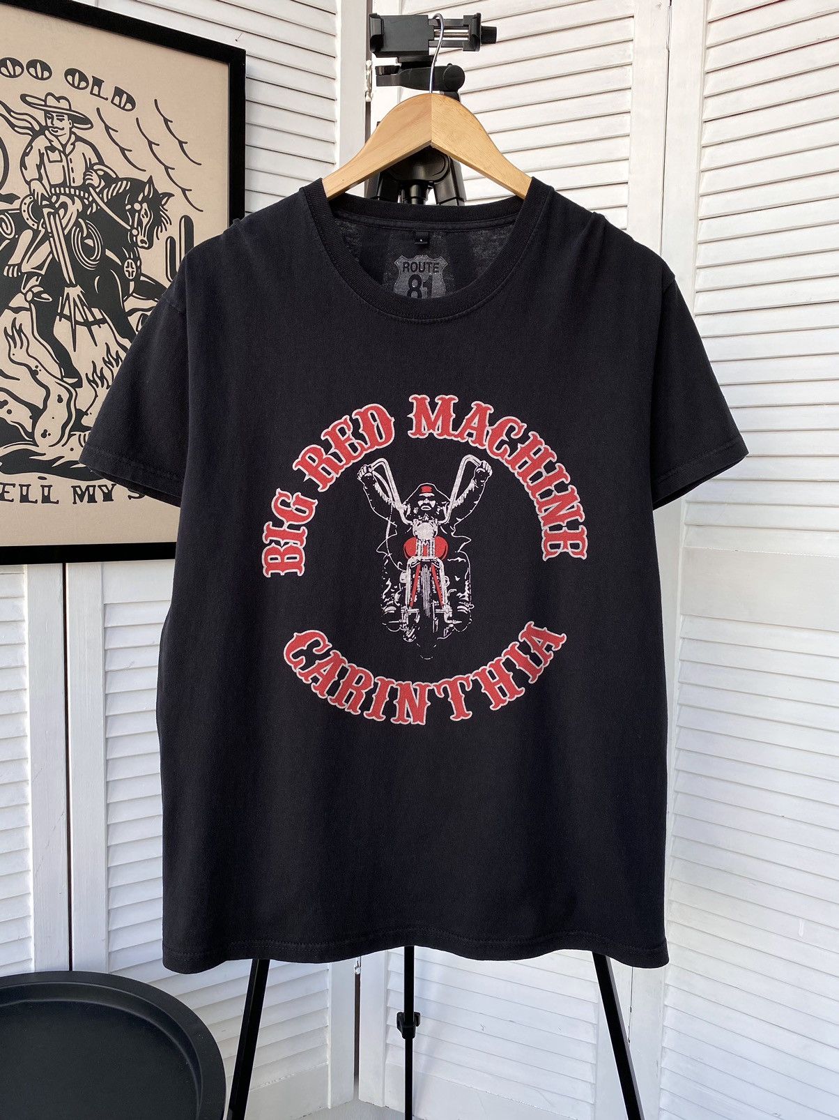 Band Tees × MOTO × Vintage Vintage Big Red Machine Support Hells Angels ...