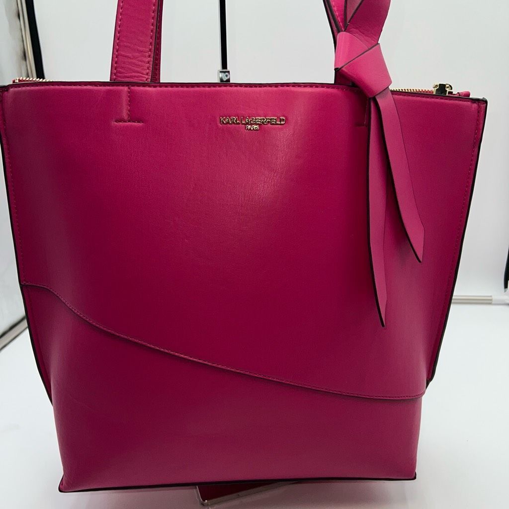 Karl Lagerfeld Karl Lagerfeld Paris womens Chantelle TOTE in Fuchsia Size ONE SIZE - 4 Thumbnail