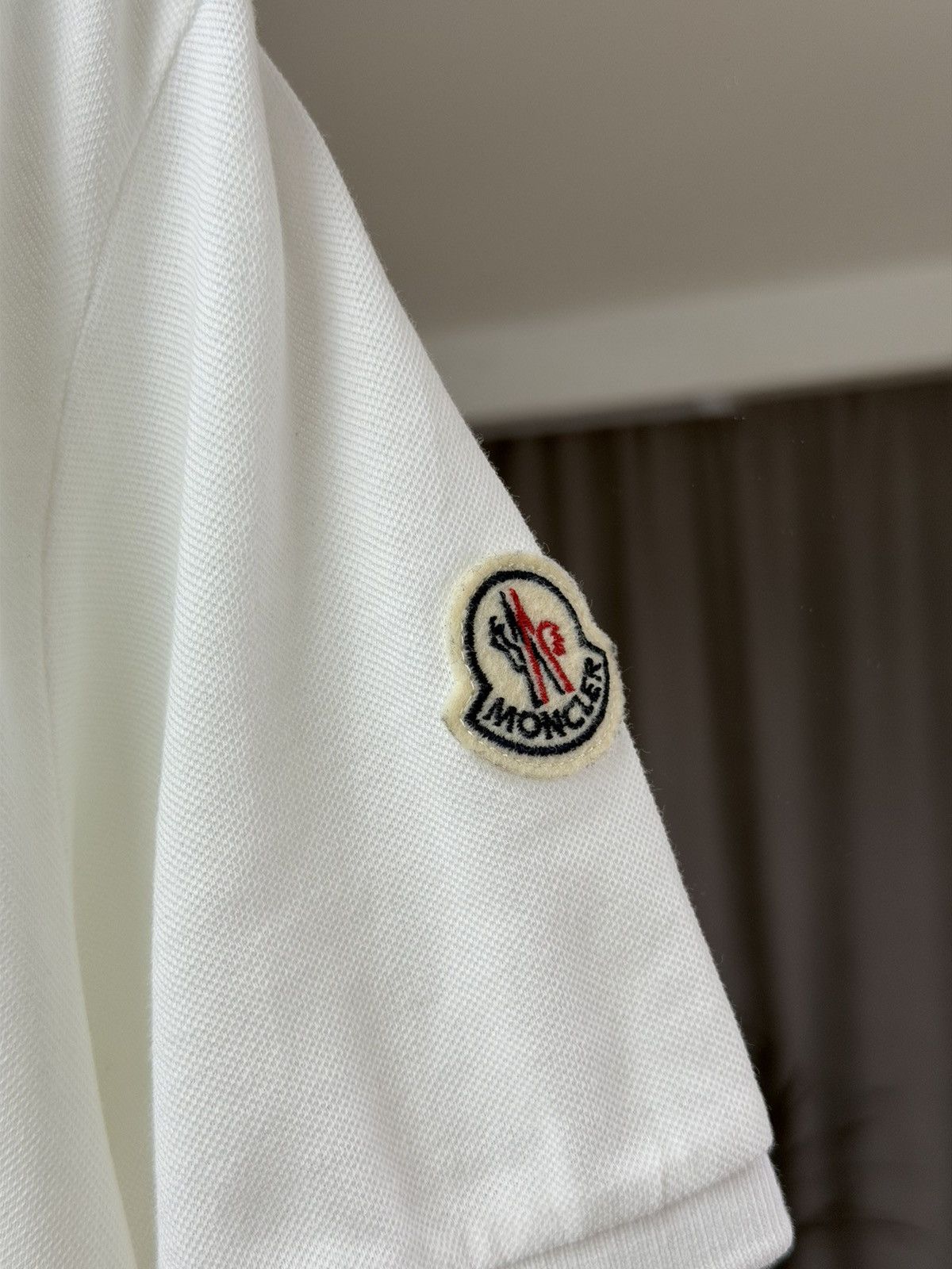 Moncler Moncler Polo T-Shirt Patch Logo Cotton White Size US L / EU 52-54 / 3 - 4 Thumbnail
