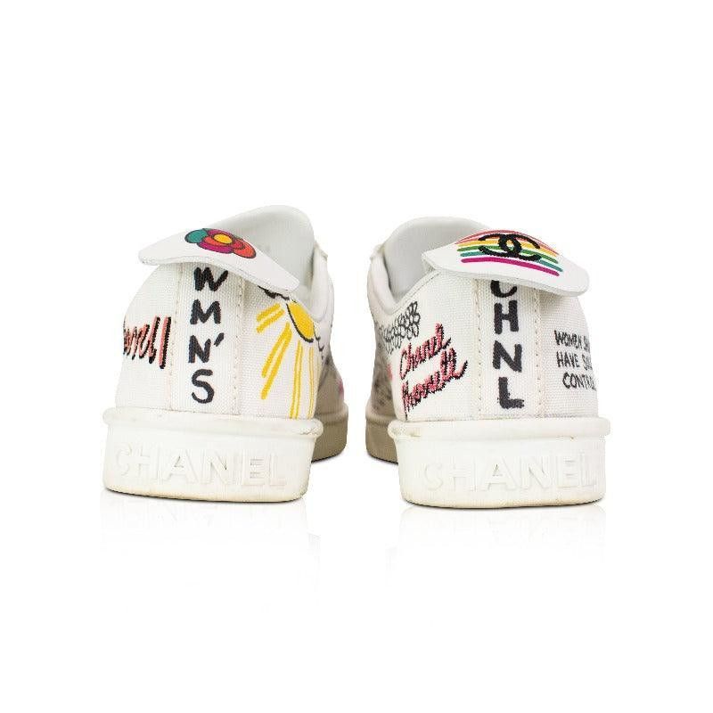 Chanel Chanel x Pharrell Sneakers- White Graffiti Low- 38 Size US 8 / IT 38 - 5 Thumbnail