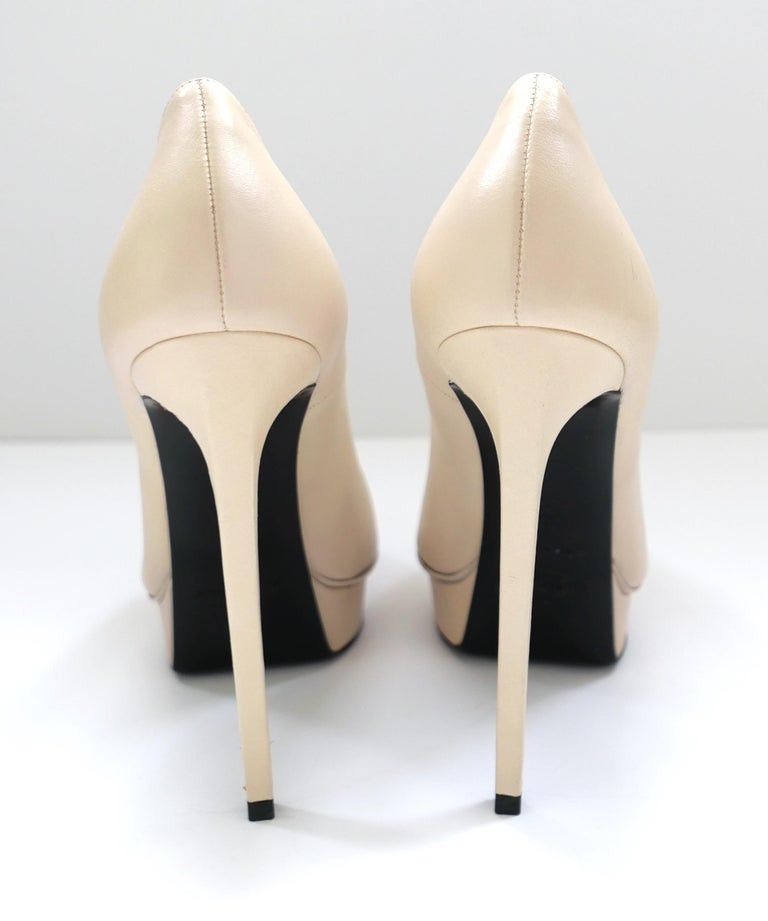 Saint Laurent Paris Saint Laurent Janis Beige & Black Pumps Heels Size US 9 / IT 39 - 3 Thumbnail
