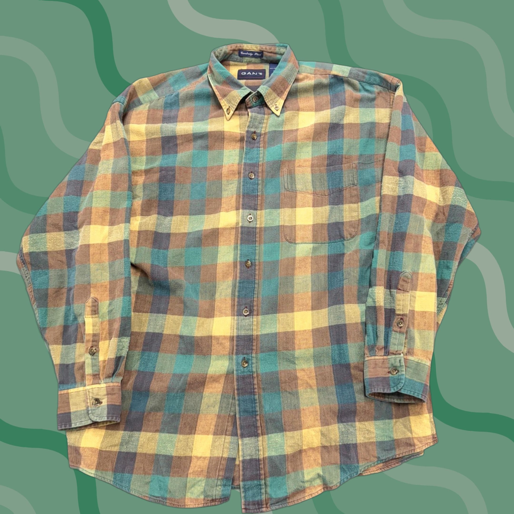 Gant Gant Shirt Mens Large Multicolor Cambridge Plaid Flannel Button Down Casual Size US L / EU 52-54 / 3 - 1 Thumbnail