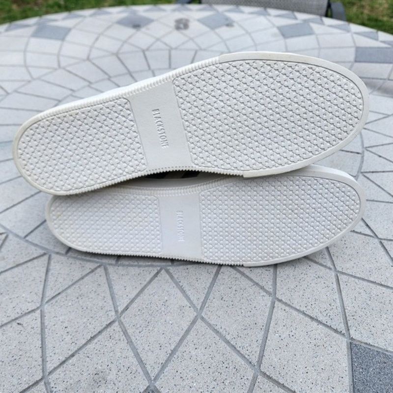 Blackstone Blackstone SG41 White Leather Fur Lined Minimalist Sneakers Size US 13 / EU 46 - 6 Thumbnail