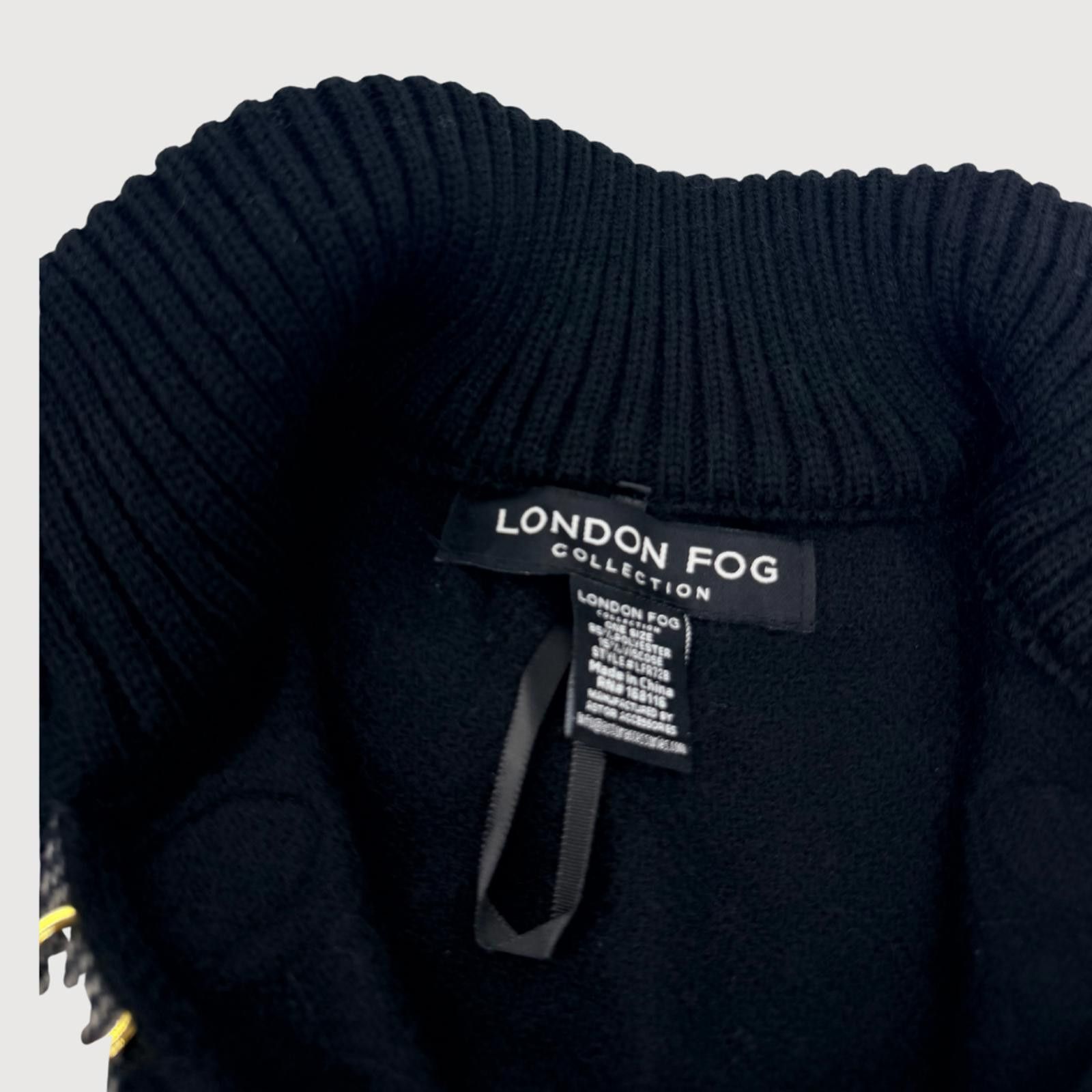 London Fog London Fog Plaid Ruana Cape Black White Toggle OS Size ONE SIZE - 5 Thumbnail