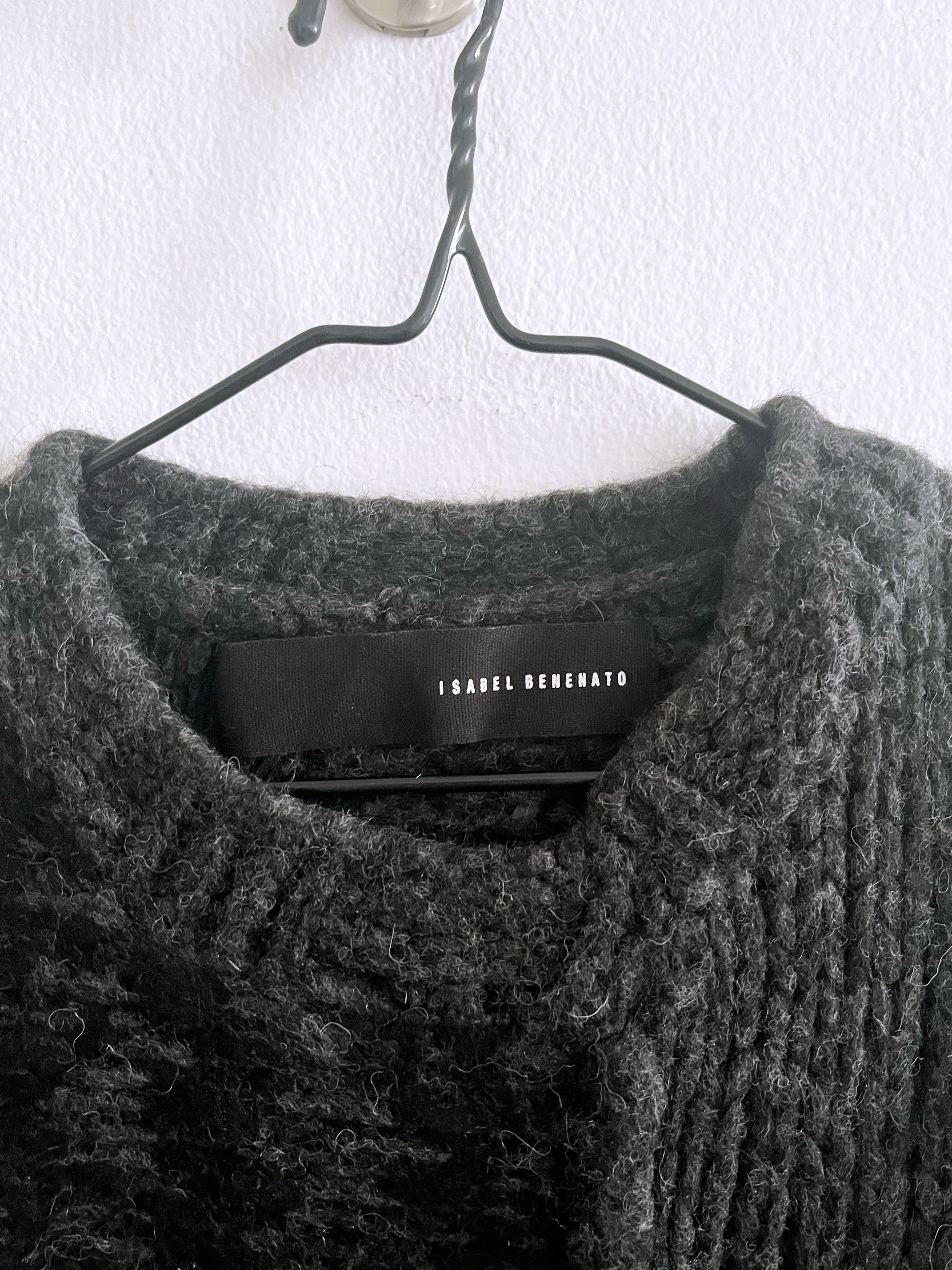 Isabel Benenato superfine alpaca knit sweater/ asymmetrical hem Size US S / EU 44-46 / 1 - 11 Thumbnail