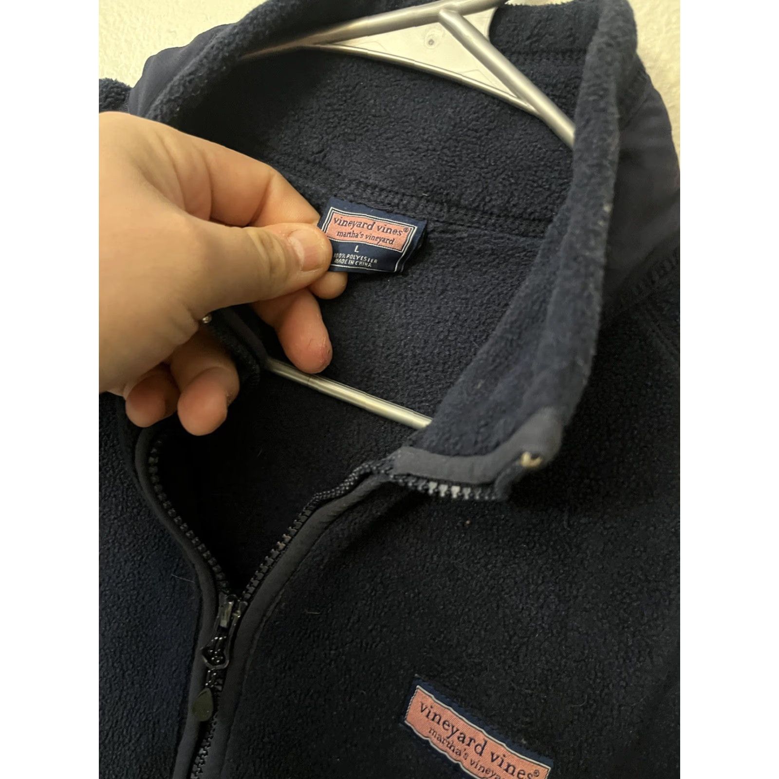 Vineyard Vines Vineyard Vines Full Zip Fleece Vest Size Large Blue Vest Men's Windbreaker Fall Winter Lightweight Logo Solid Blue Size US L / EU 52-54 / 3 - 2 Thumbnail