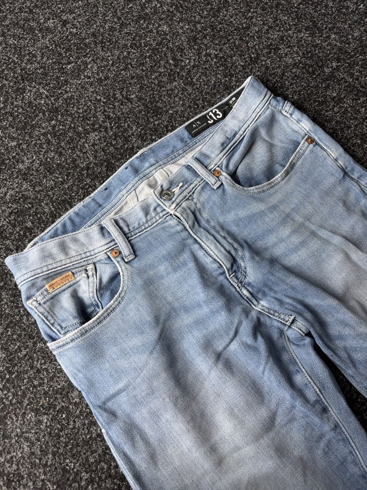 Armani Exchange Vintage 00s Emporio Armani Italy Y2K Distressed Jeans W30 Size US 30 / EU 46 - 4 Thumbnail