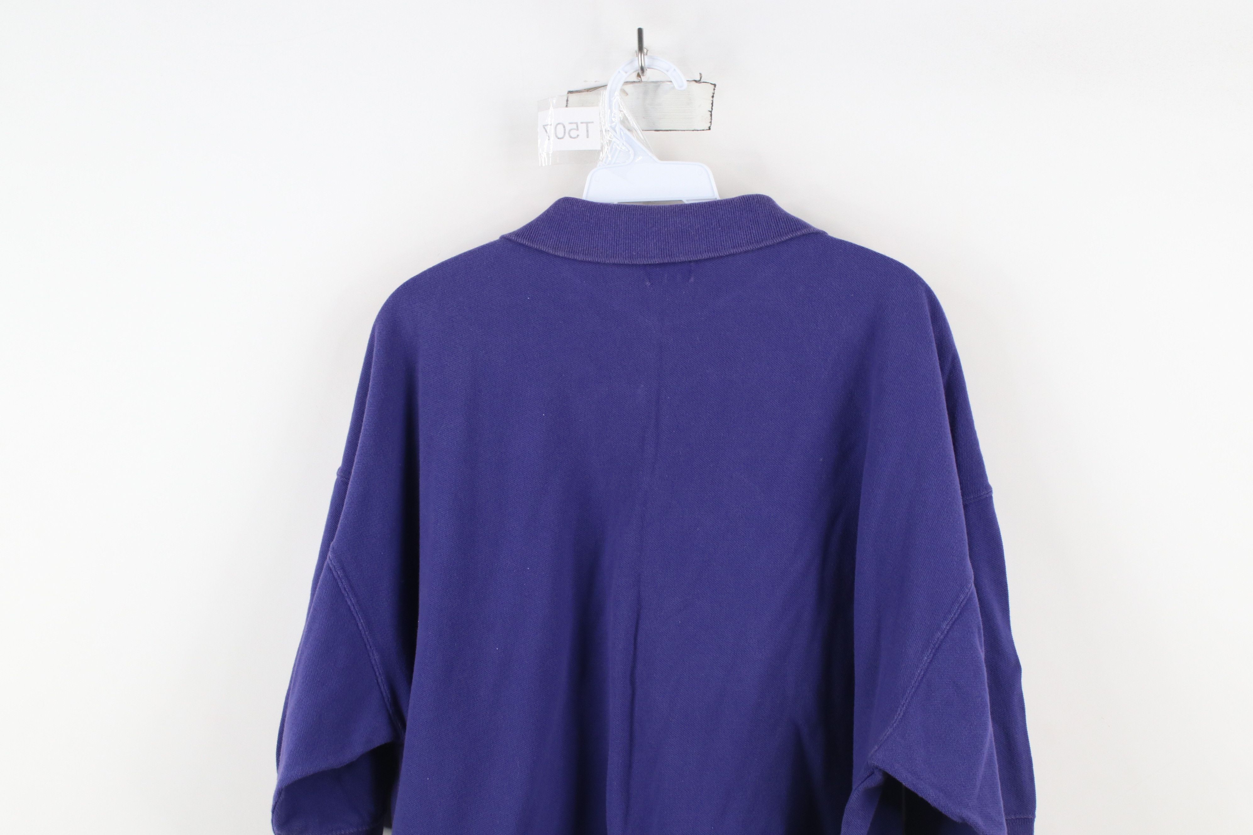 Gap × Vintage Vintage 90s Gap Baggy Fit Collared Polo Shirt Purple Cotton Size US XL / EU 56 / 4 - 11 Thumbnail