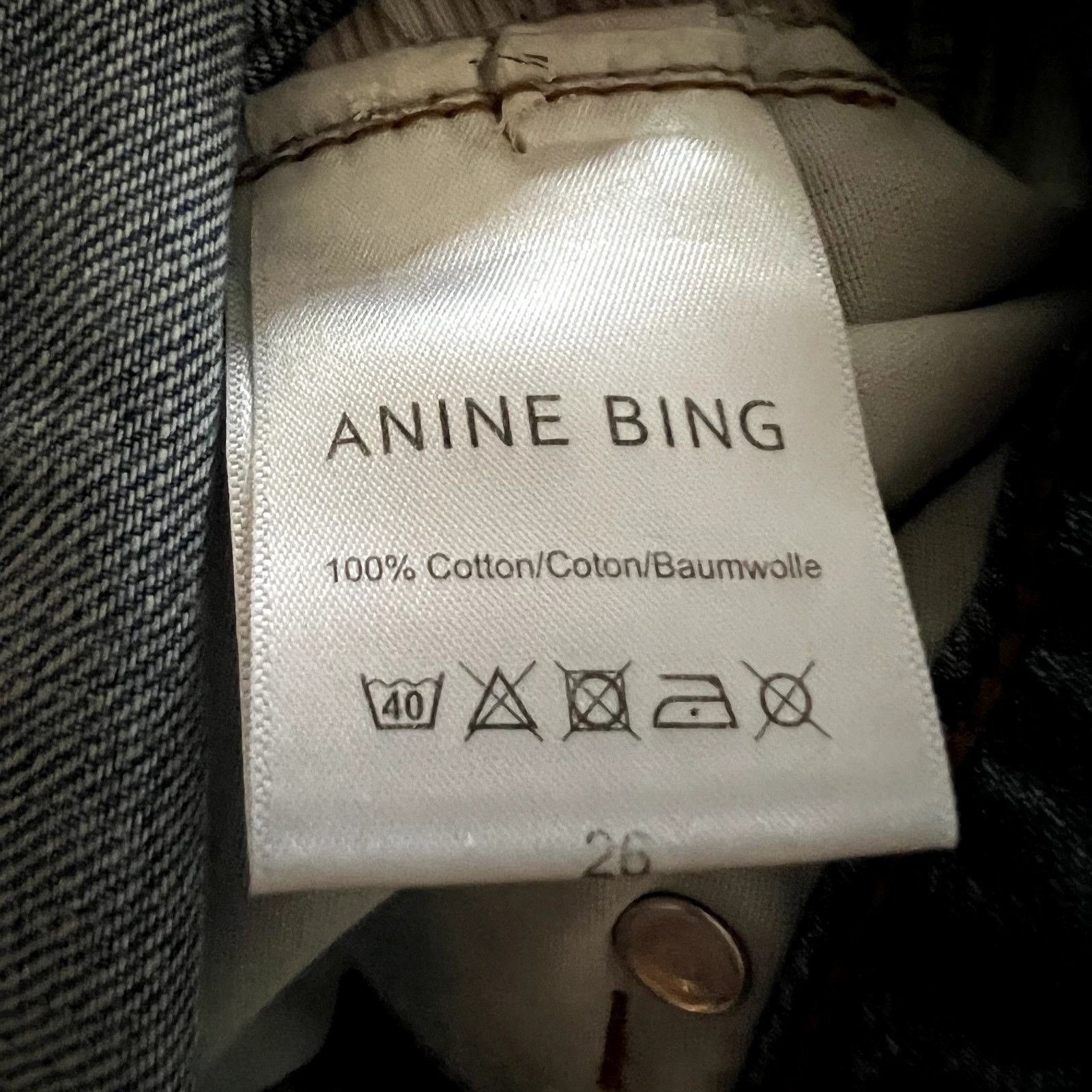 Anine Bing Anine Bing button fly jeans size 26 blue high rise DR Size 26" / US 2 / IT 38 - 5 Thumbnail