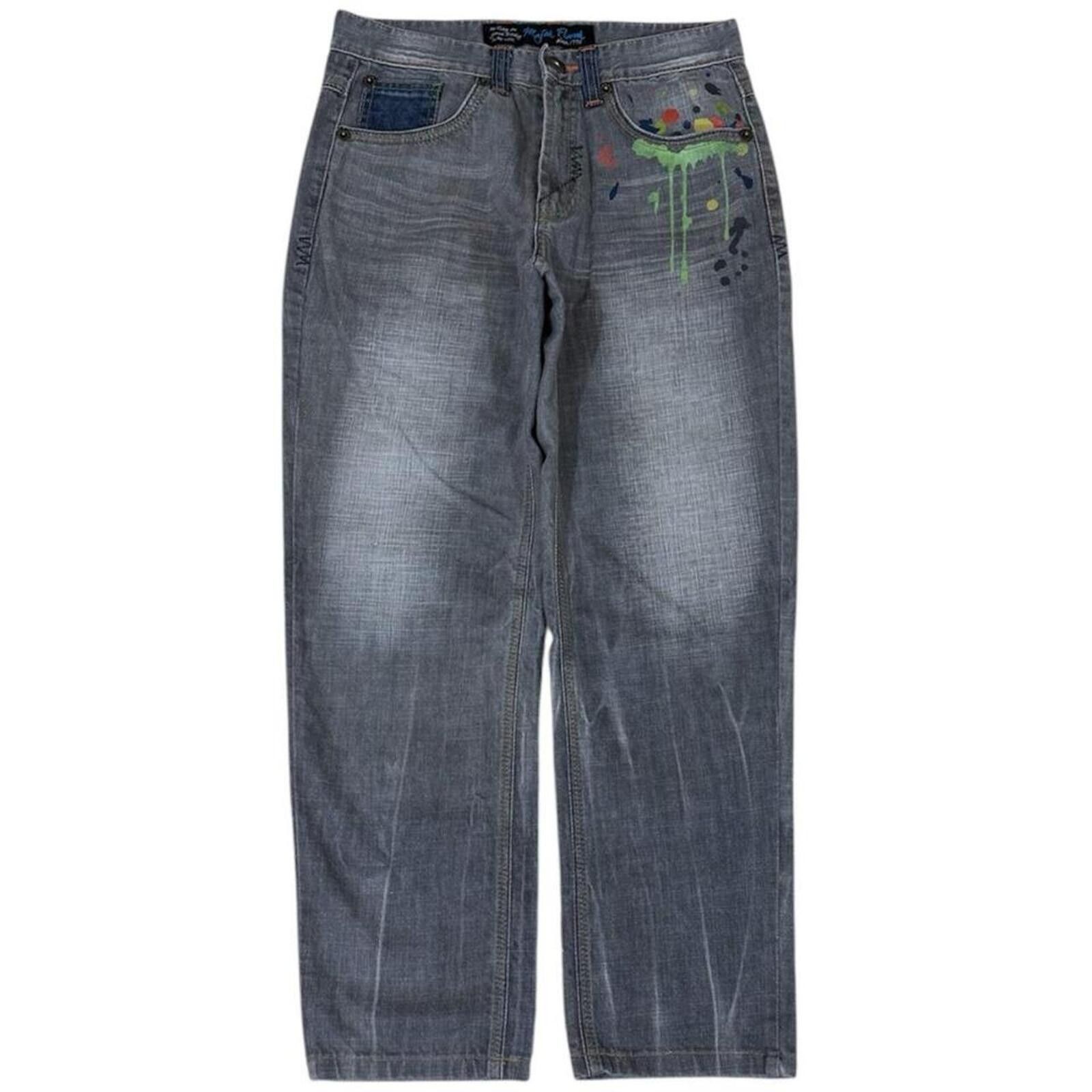 True Religion Rare MAJAH FLAVAH Paint splatter jeans with unique design Size US 29 - 2 Thumbnail