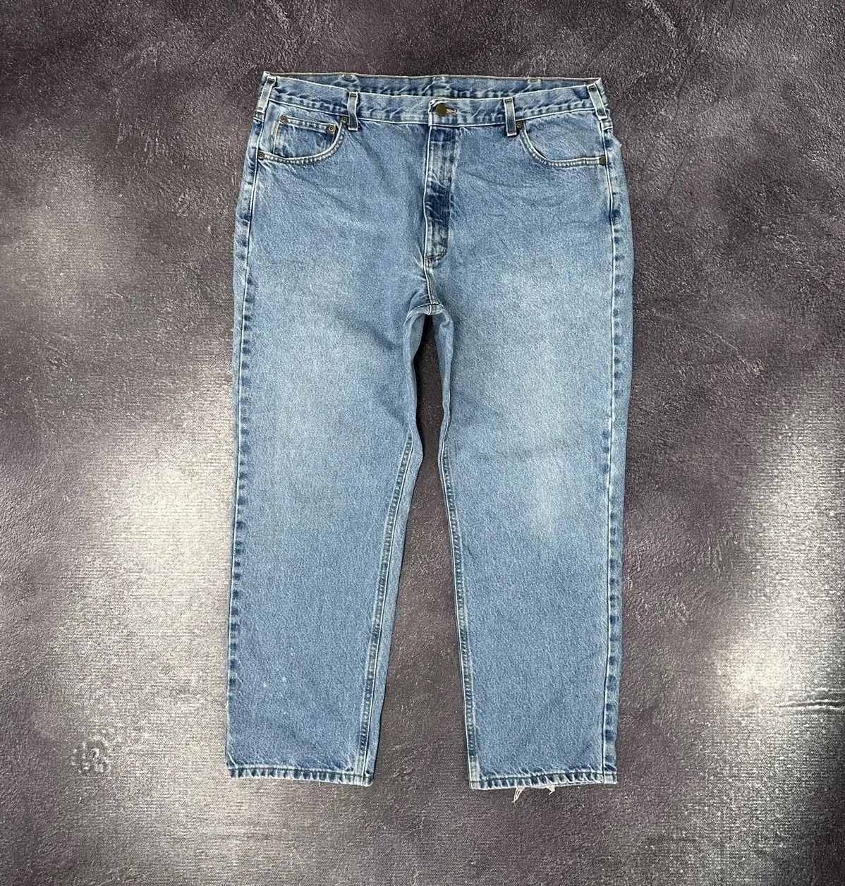 Carhartt × Vintage Vintage Carhartt Traditional Fit Light Blue USA Denim Jeans Size US 42 / EU 58 - 2 Thumbnail