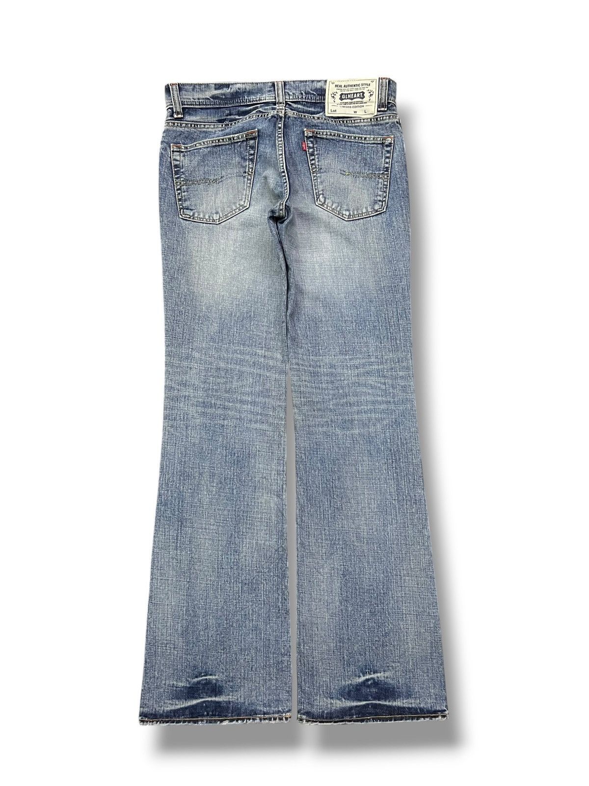 Japanese Brand Bootcut Vintage GL Heart Japan - Faded Wash,Distressed Denim Size US 34 / EU 50 - 3 Thumbnail