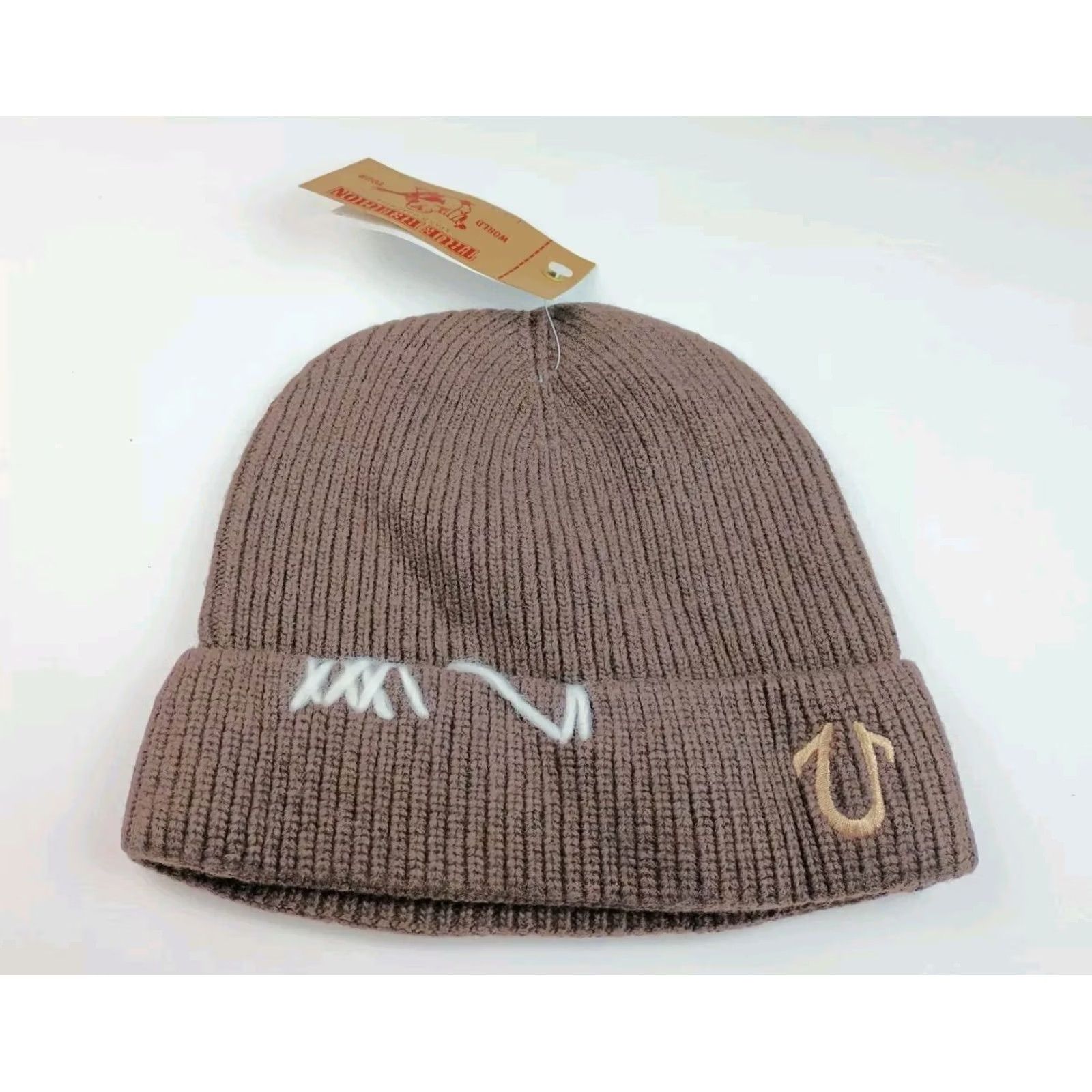 True Religion TRUE RELIGION Beanie Hat Knit Winter Dark Brown Men One Size Brown Knit Winter Beanie Men TRUE RELIGION 90s style (if applicable) Size ONE SIZE - 2 Thumbnail