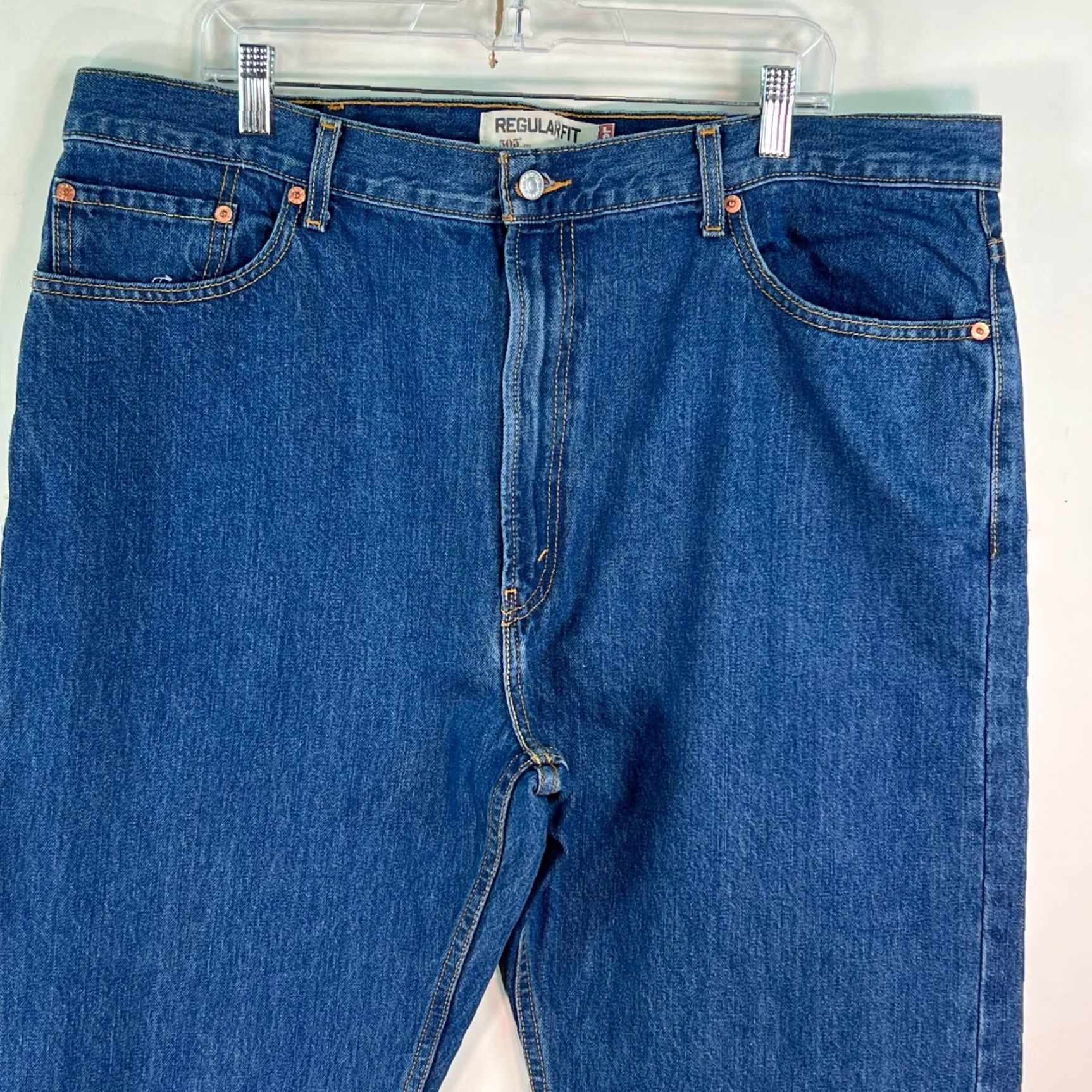 Levi's Levi's 505 Jeans Mens Regular Size 42 Blue Straight Denim 5-Pocket Stretch Size US 42 / EU 58 - 2 Thumbnail
