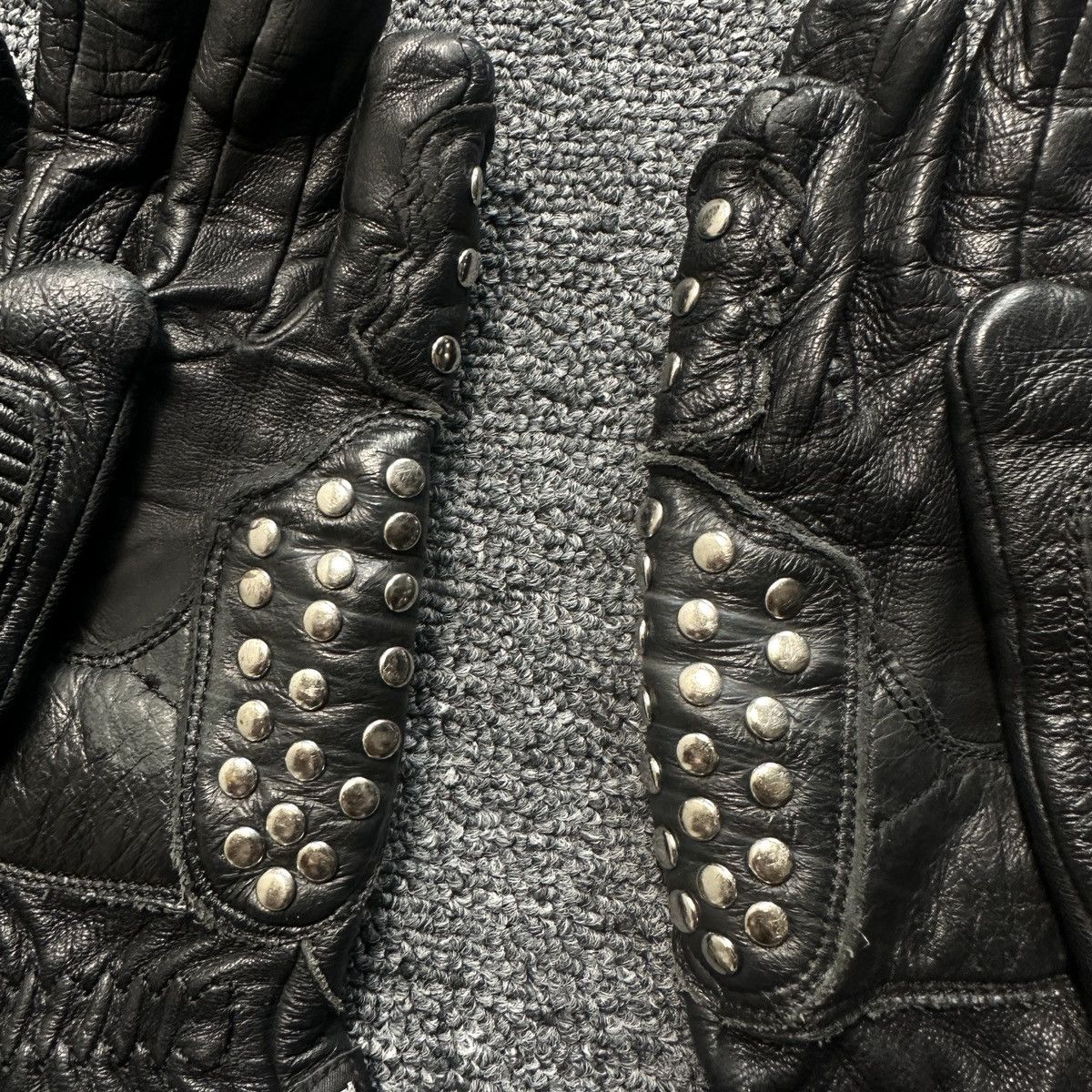 Genuine Leather Vintage IXS Leather Biker Moto Gloves Size ONE SIZE - 7 Thumbnail
