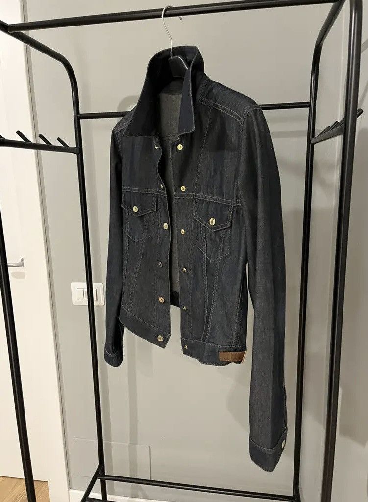 Gucci GUCCI Tom Ford FW 2000 Dark Blue Denim Leather Buckle Jacket Size S / US 4 / IT 40 - 3 Thumbnail