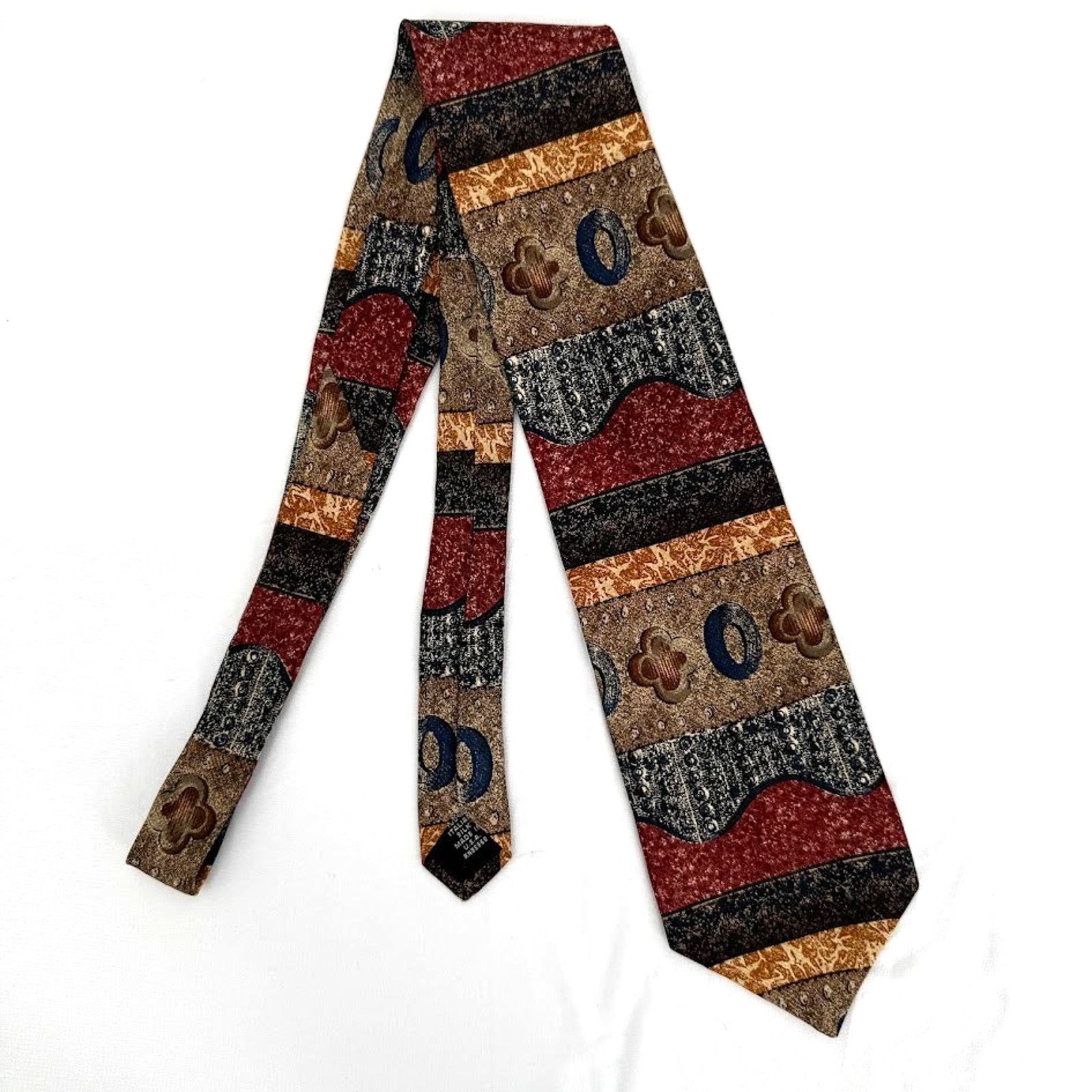 & Other Stories Vintage Abstract Silk Tie Elizabeth Nell Geometric Size ONE SIZE - 2 Thumbnail