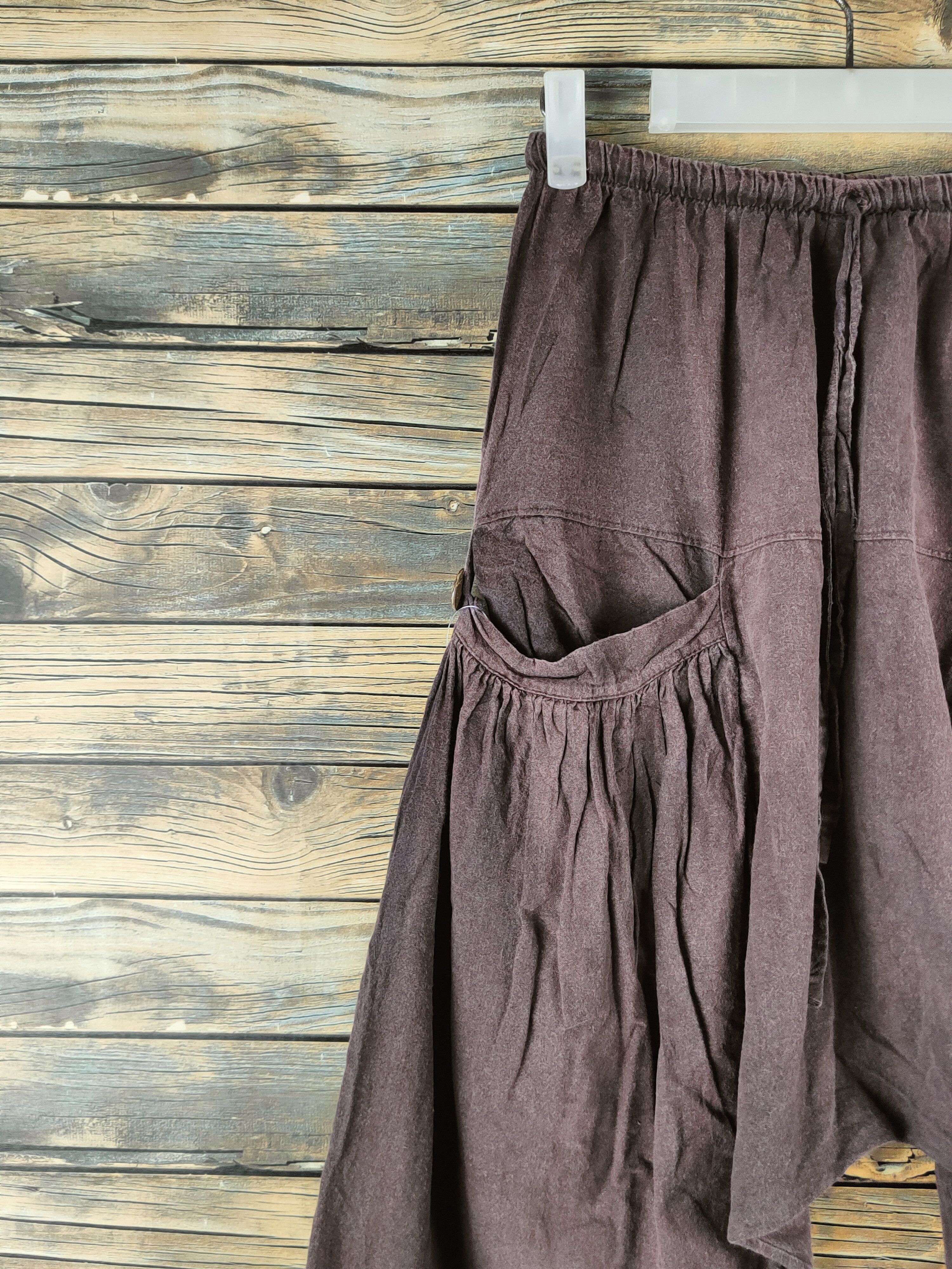 Japanese Brand DL Japanese Brand Brown Casual Baggy Pants #46-329 Size 26" / US 2 / IT 38 - 3 Thumbnail