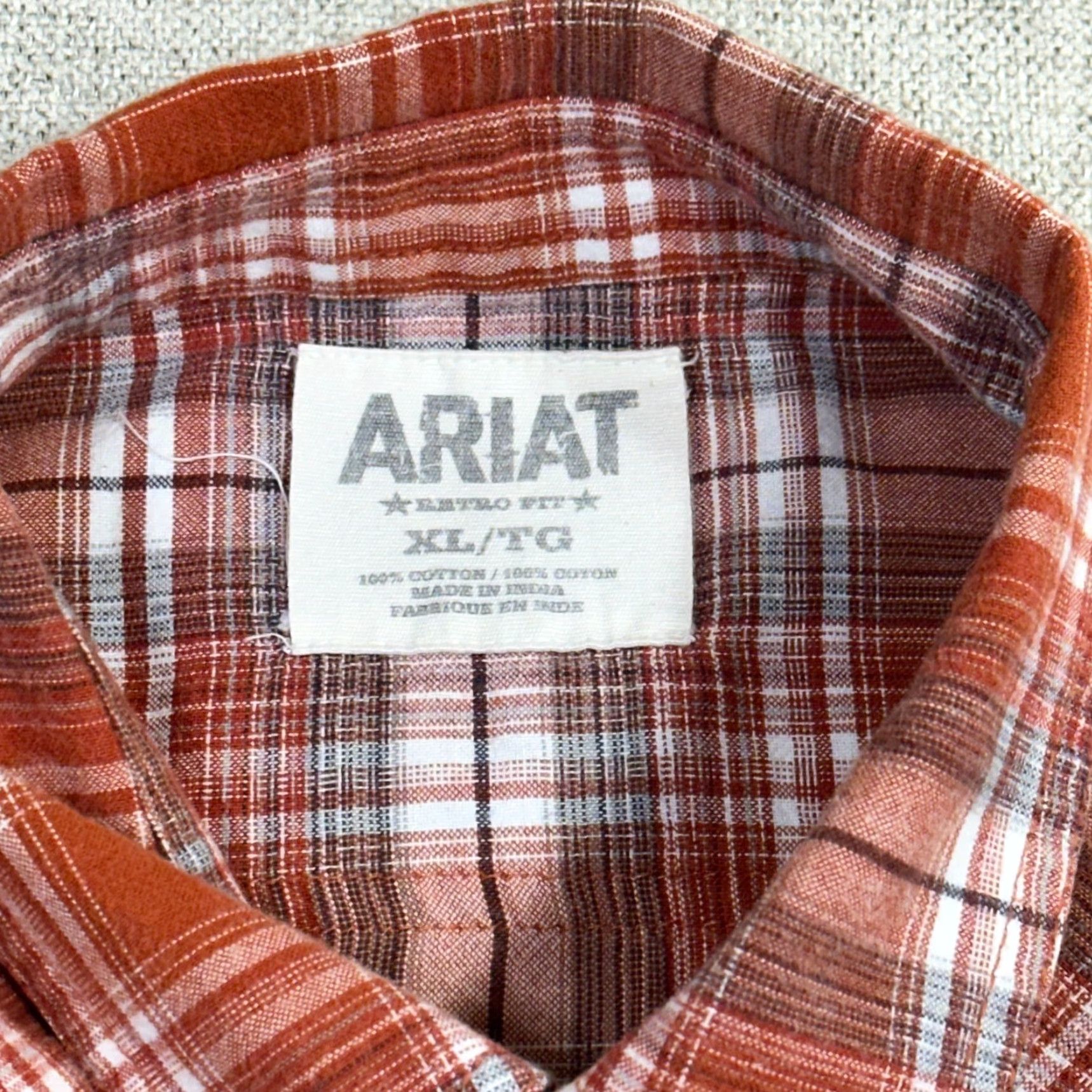 Ariat Ariat Mens XL Western Plaid Button Up Cowboy Rodeo Long Sleeve Pearl Snap Ranch Rodeo Size US XL / EU 56 / 4 - 5 Thumbnail