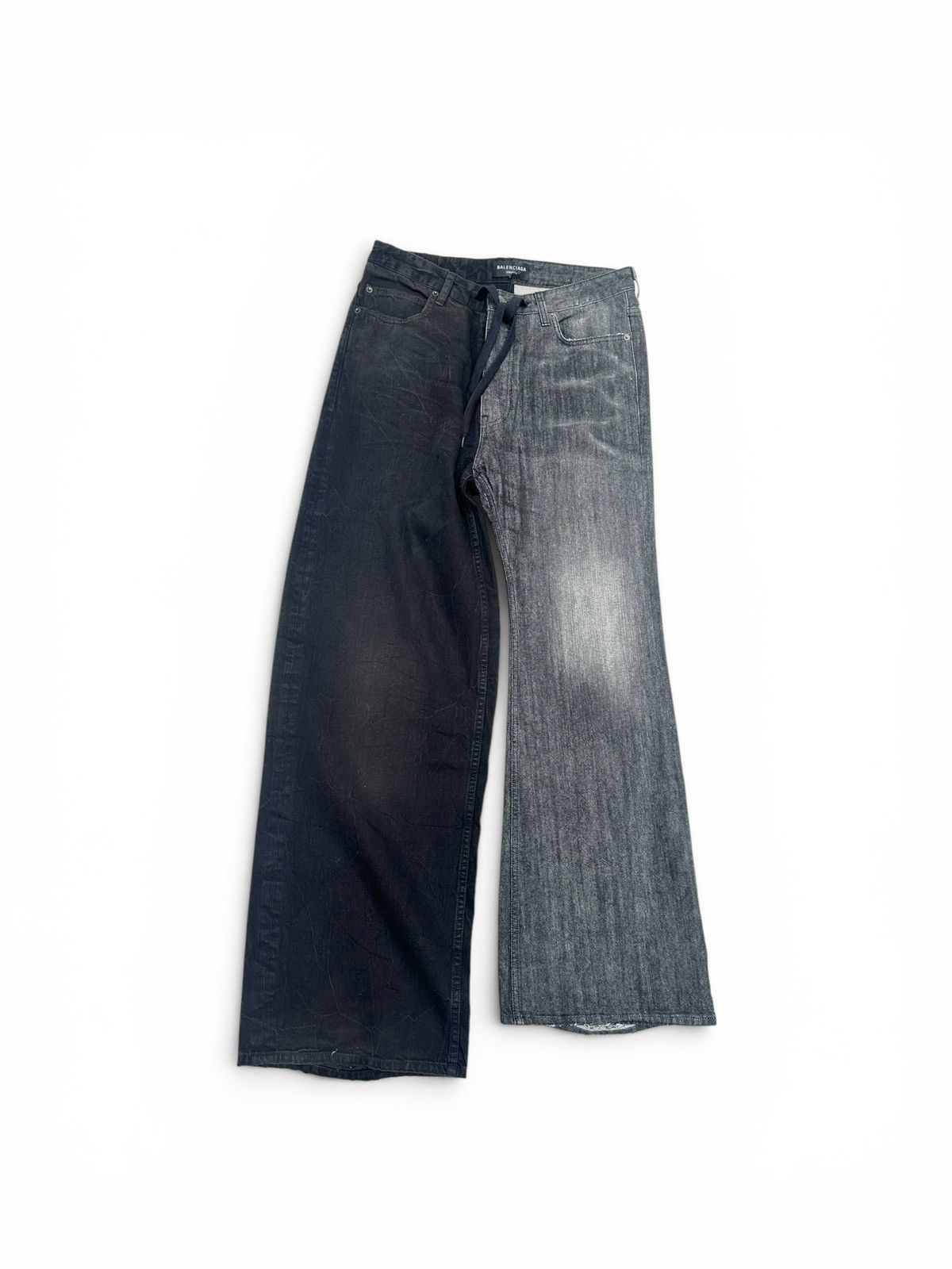 Balenciaga Balenciaga 50/50 Baggy & Flare Denim Pants Size US 30 / EU 46 - 1 Thumbnail