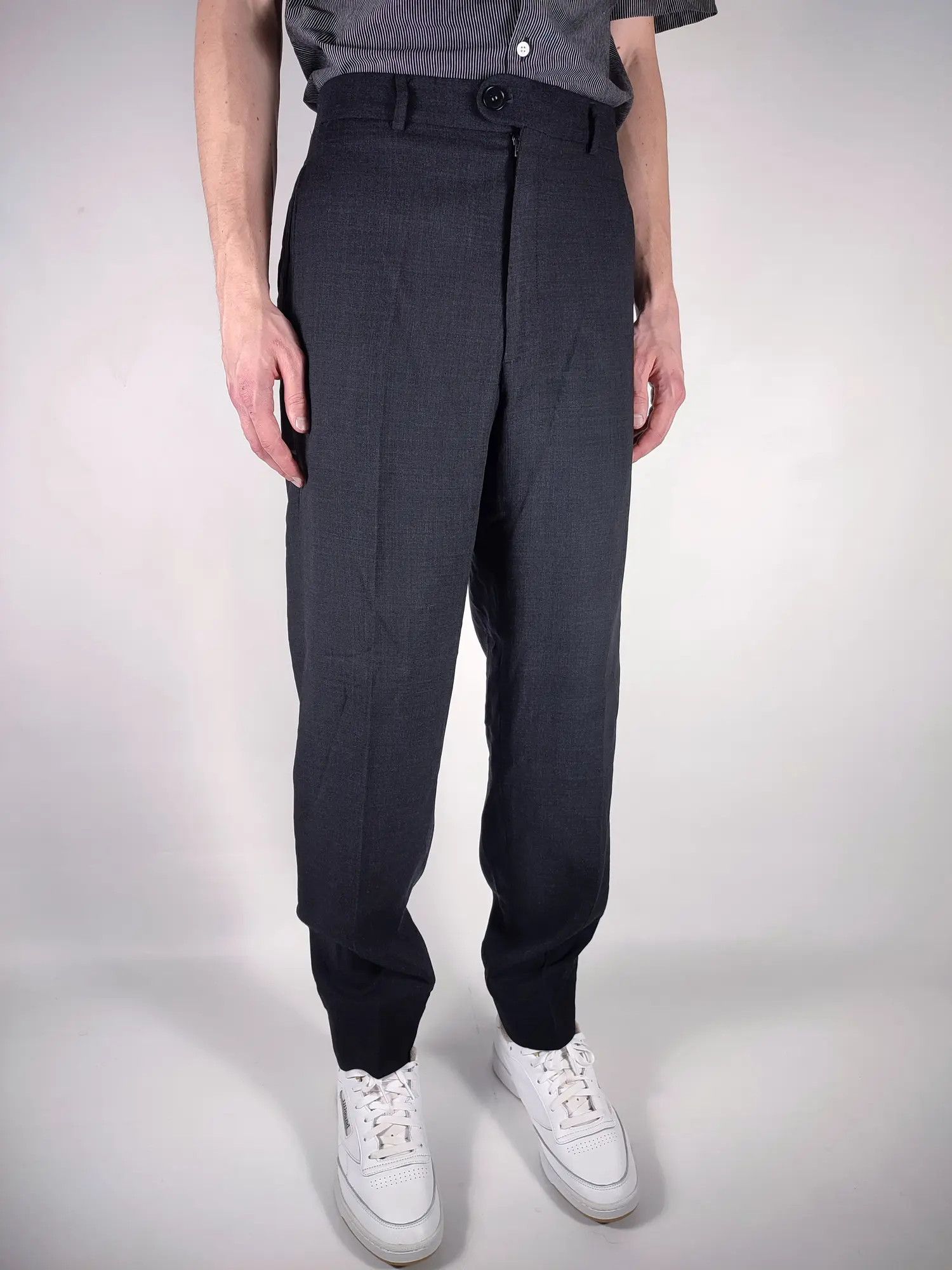 ANTONIO MIRO 90s Antonio Miro Fashion Runway Casual Trousers Wool Pants Size US 34 / EU 50 - 1 Thumbnail