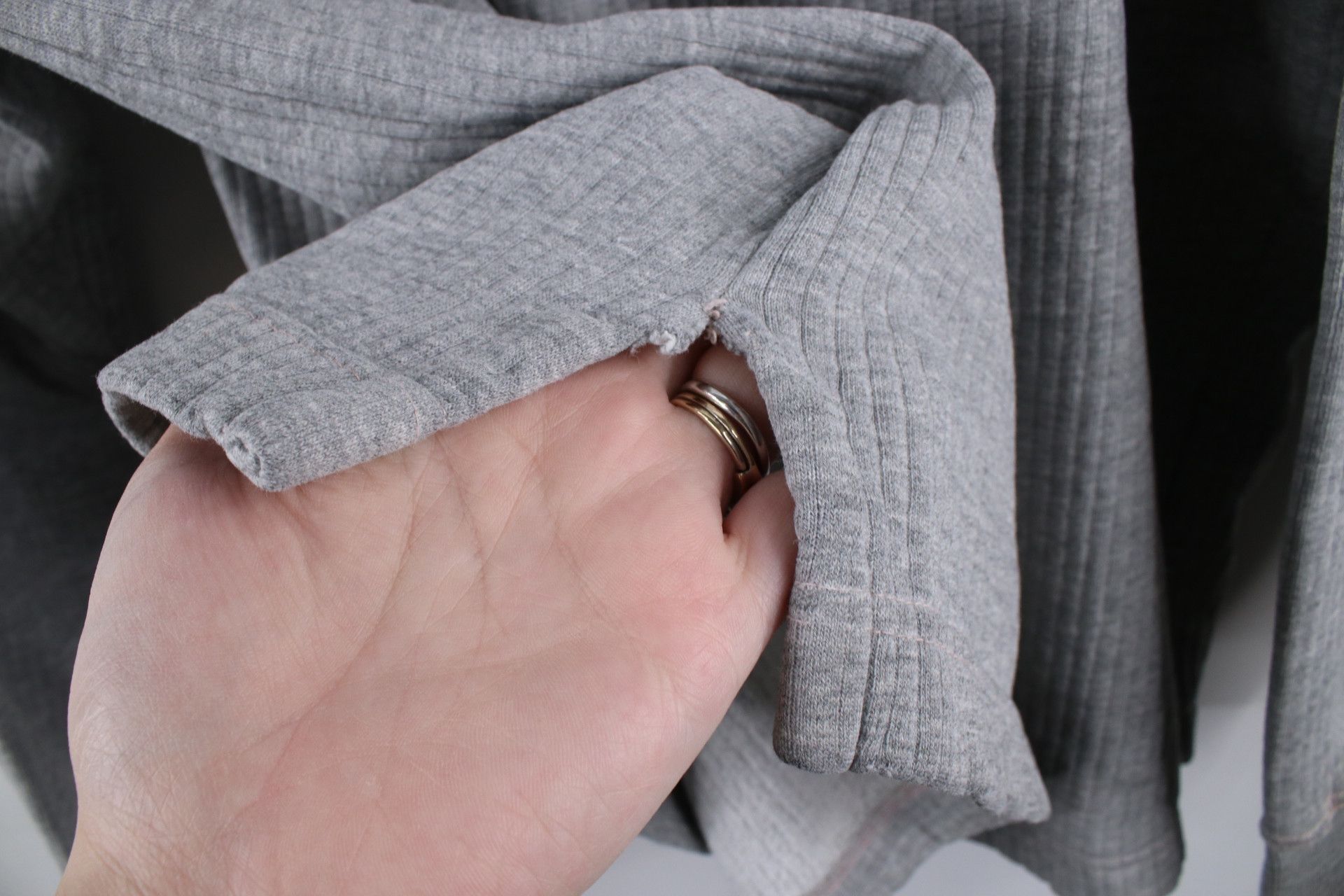 Gap Vintage 90s Gap Blank Ribbed Knit Turtleneck Sweatshirt Gray Size US M / EU 48-50 / 2 - 9 Thumbnail