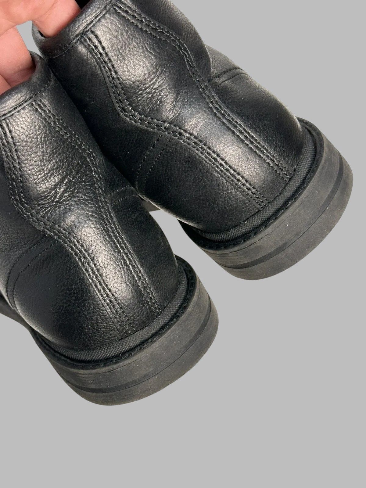 14th Addiction Vintage Black Leather Combat Boots Grunge Military Style Size US 10 / EU 43 - 12 Thumbnail