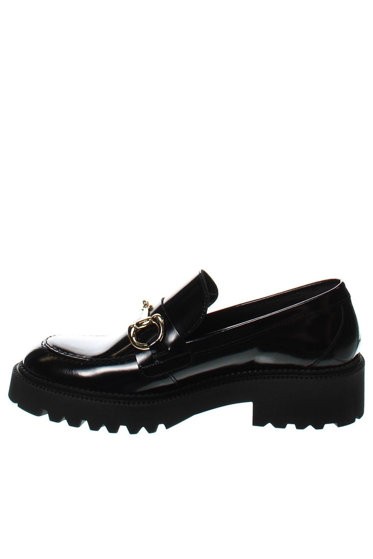 Billi Bi Black Leather Loafer Flats Size US 8 / IT 38 - 3 Thumbnail