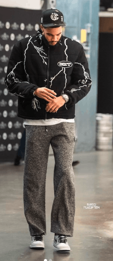 image of Designer Benklark Off Court Wool Trousers in Winter Grey, Men's (Size 36)