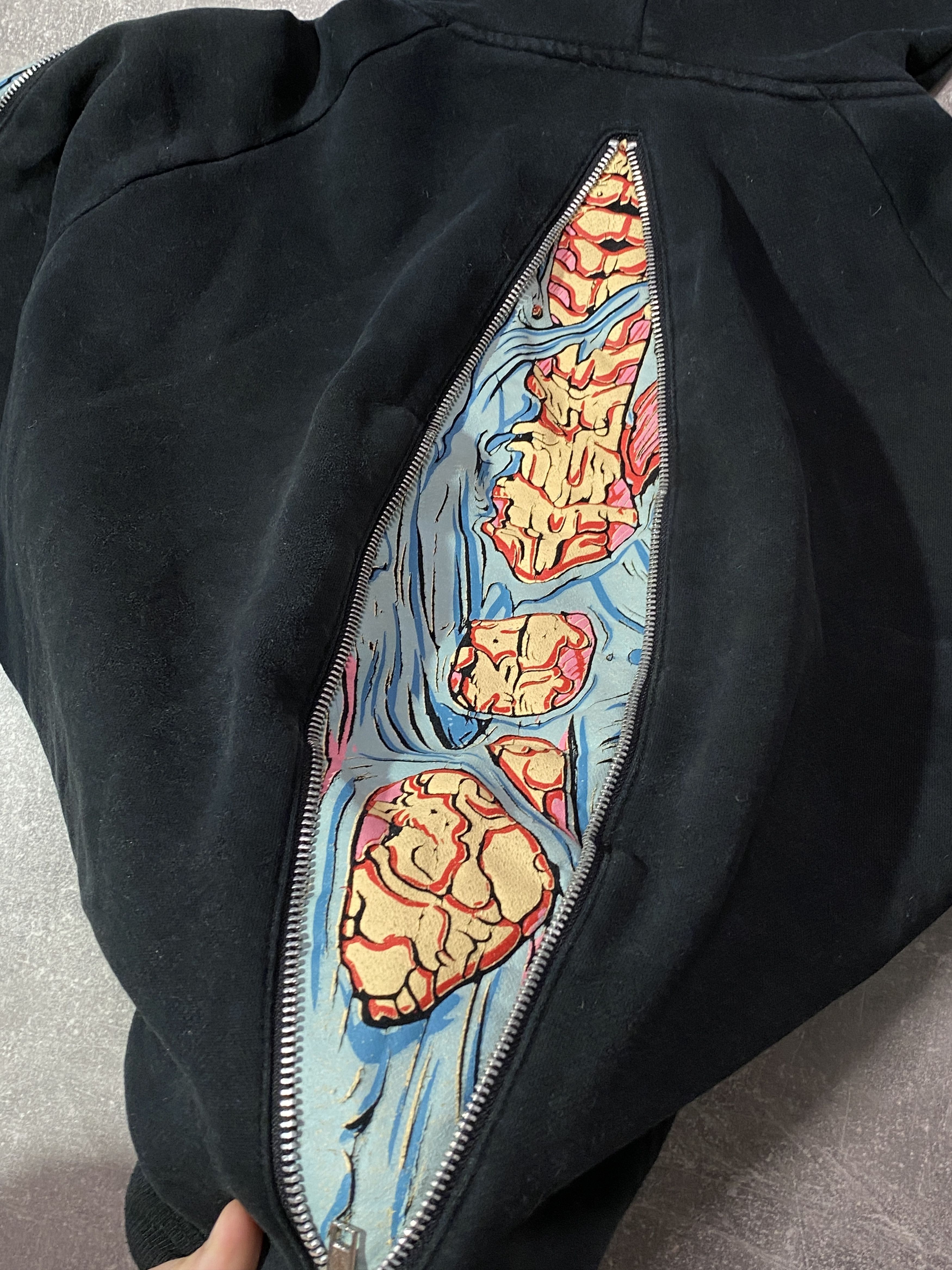 Japanese Brand Vintage Y2K Death Zombie Full Zip HOodie Size US M / EU 48-50 / 2 - 4 Thumbnail