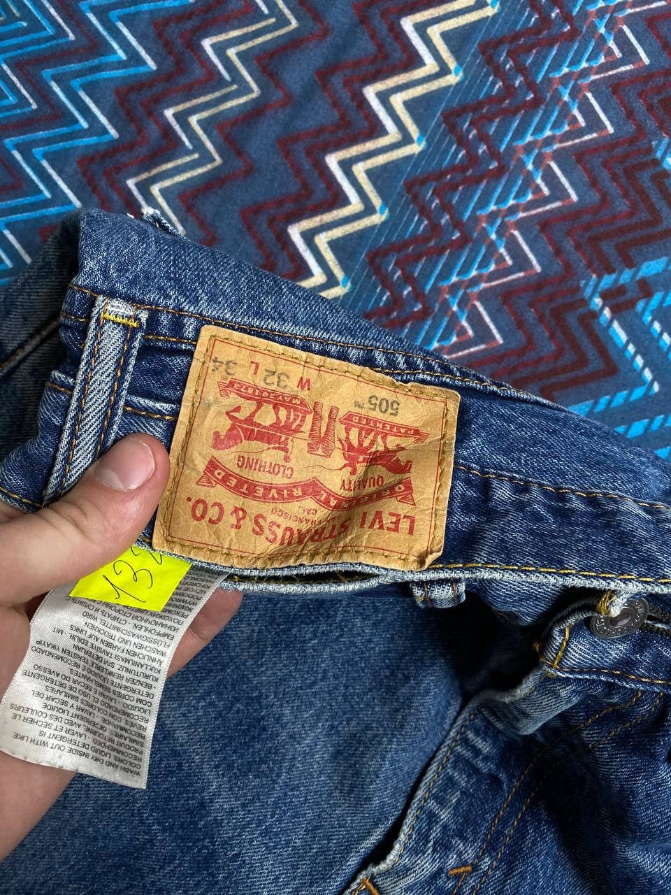 Levi's Crazy vintage y2k Levi’s 505 faded washed denim jeans skater Size US 32 / EU 48 - 4 Thumbnail