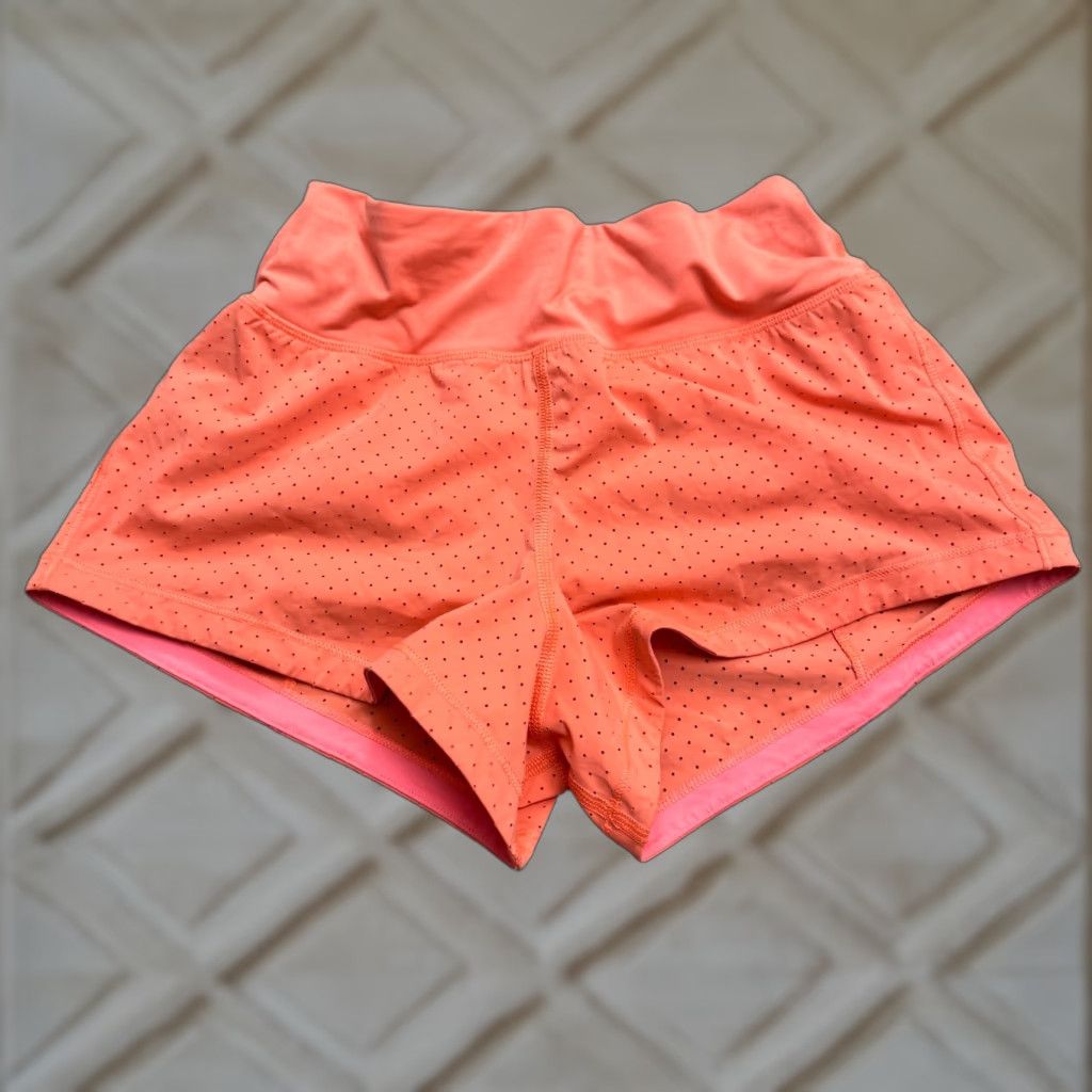 Lululemon Lululemon Hotty Hot Shorts 4 Orange Perforated Athletic Active Run Running Women Size 27" / US 4 / IT 40 - 1 Thumbnail