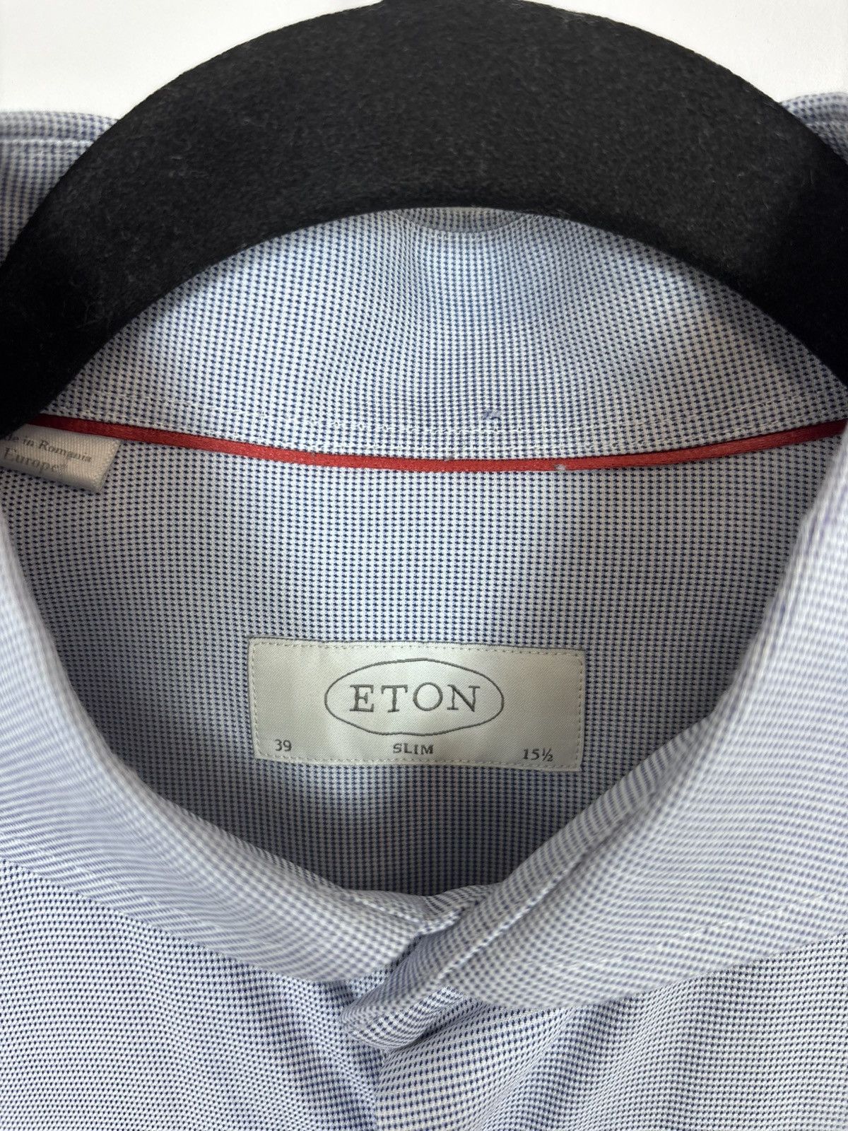 Eton Eton Men’s Slim Fit Light Blue Button Up Dress Shirt Size US M / EU 48-50 / 2 - 9 Thumbnail