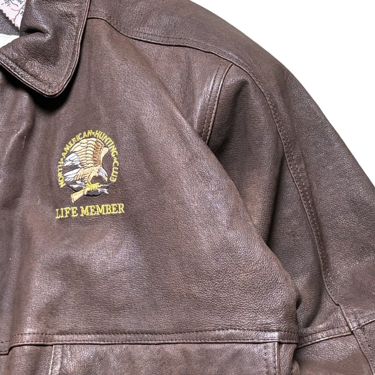 Other Vintage A-2 Brown Leather Bomber Jacket Flight L Size US L / EU 52-54 / 3 - 2 Thumbnail