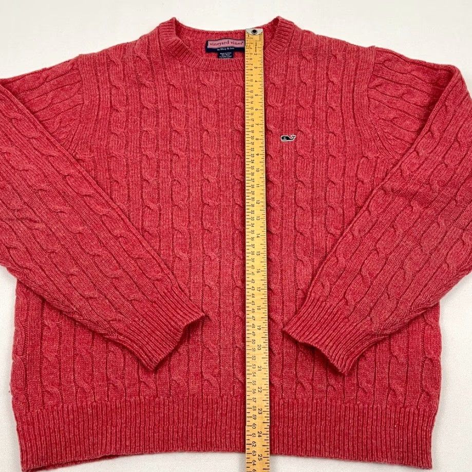 Vineyard Vines Vineyard Vines Wool Sweater Mens M Red Cable Knit Crewneck Pullover Prep Jumper Size US M / EU 48-50 / 2 - 4 Thumbnail
