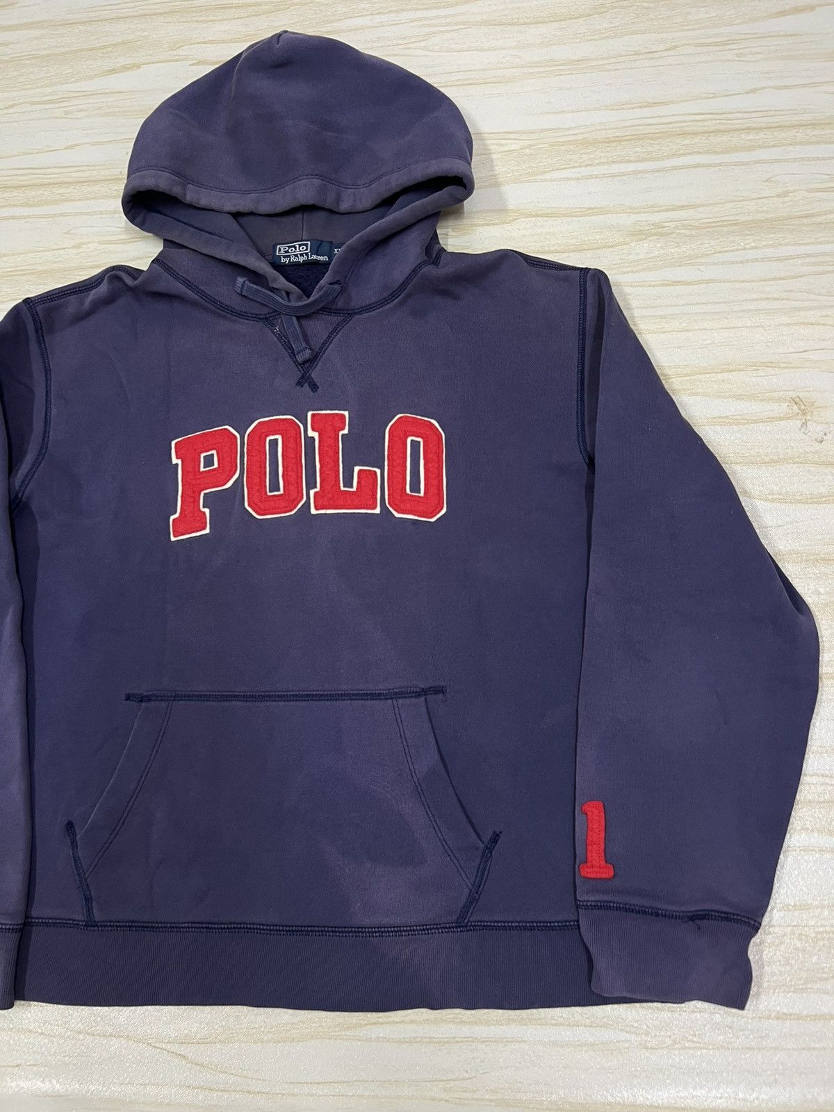 Polo Ralph Lauren Vintage Polo Ralph Lauren Sun Faded 90s Hoodie Size US XL / EU 56 / 4 - 3 Thumbnail