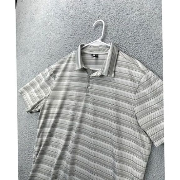 Adidas Adidas PrimeGreen Polo Shirt Men XL Grey Balanced Stripes Golf Rugby Size US XL / EU 56 / 4 - 6 Thumbnail