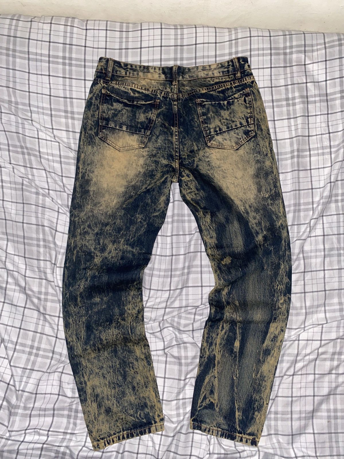 Jean Bleached Dark Blue Denim Size US 36 / EU 52 - 2 Thumbnail