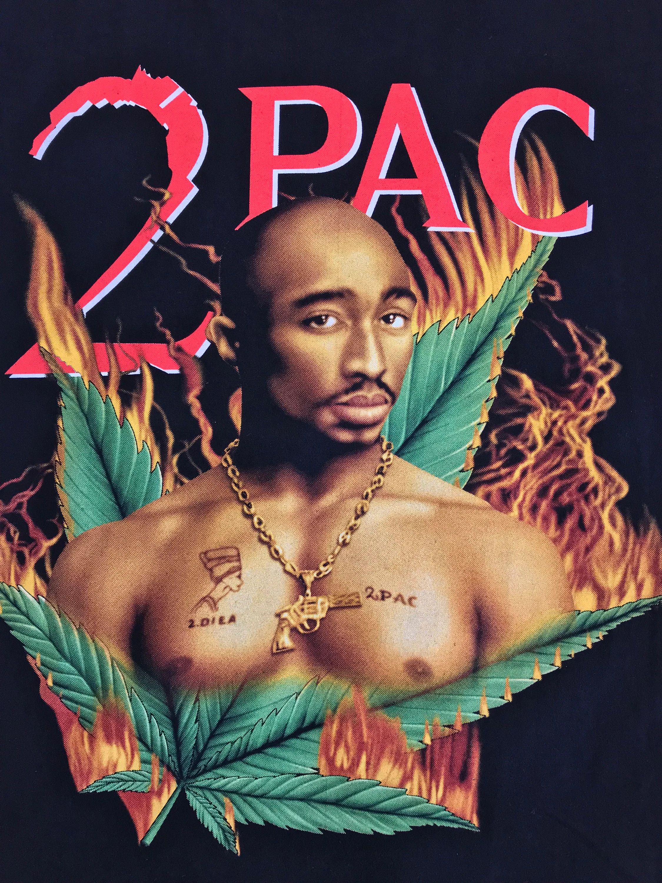 Rap Tees Vintage 90s 2pac t shirt Tupac Tee Rap Hip hop Thug Life L Size US L / EU 52-54 / 3 - 4 Thumbnail