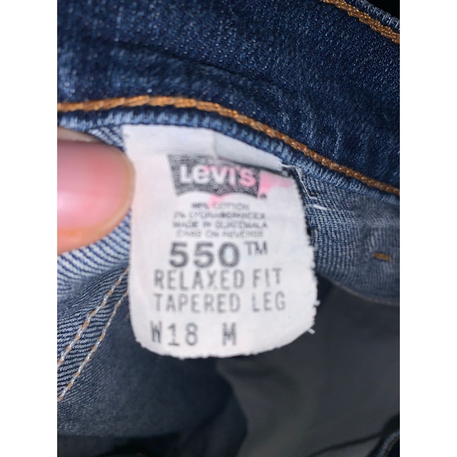 Levi's × Vintage Levi’s 550 Womens 18M Relaxed Tapered Jeans Stretch 36x31 Size 40" / US 18 - 9 Thumbnail