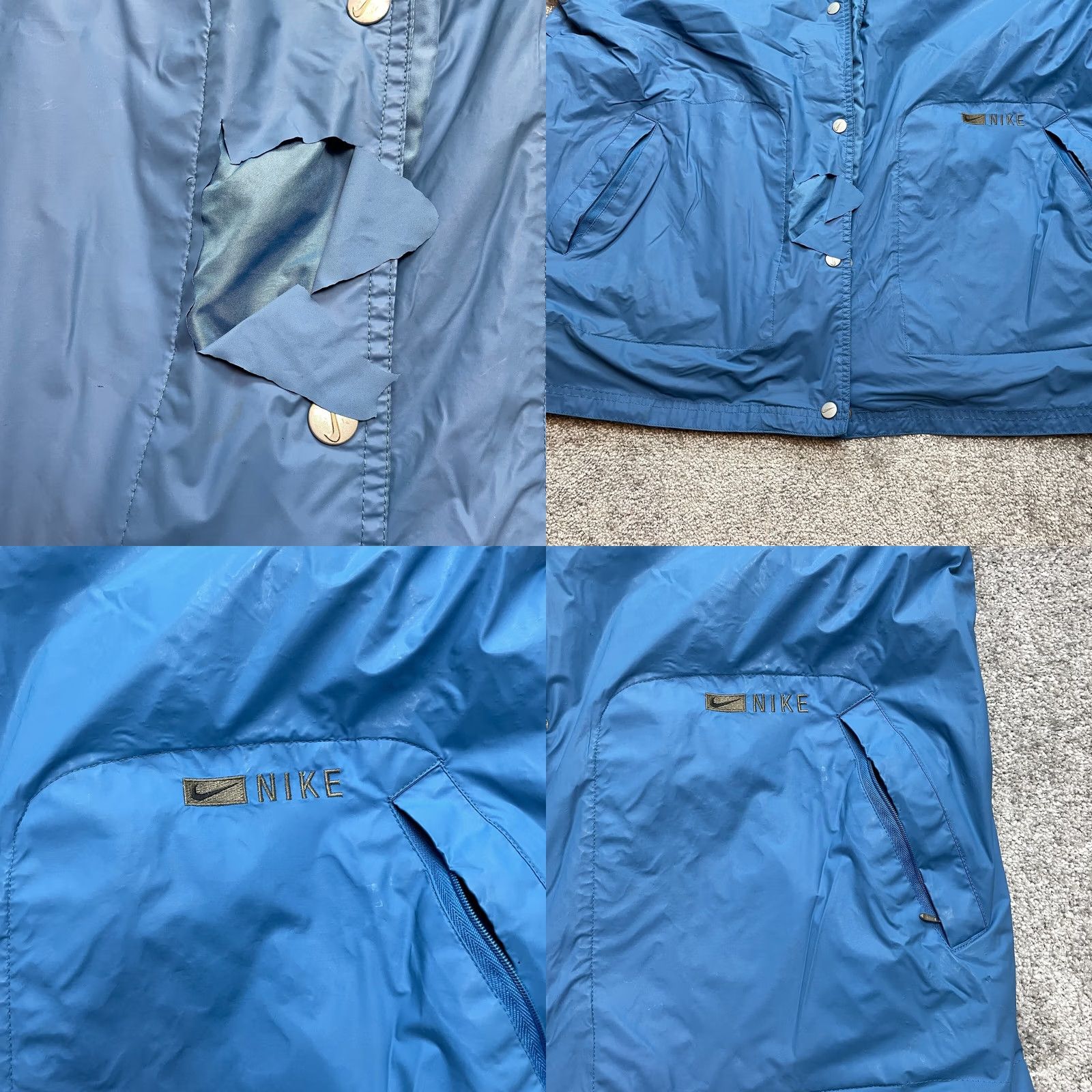 Nike Nike Rain Coat Jacket Womens XL Blue Hooded Snap Button Windbreaker Pocket Size XL / US 12-14 / IT 48-50 - 8 Thumbnail