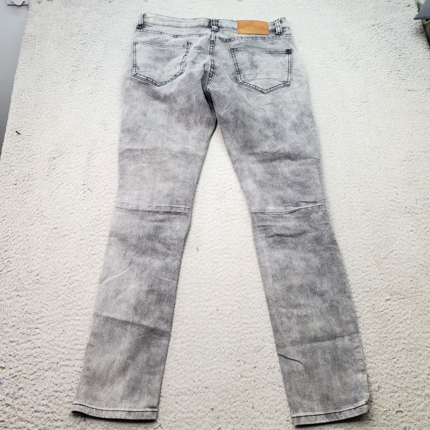 Denime Waimea Skinny Jeans Mens 30 Multi Denim Pintuck Distressed Slim Fit Zip Pockets Jeans May Include 5-Pocket Design 30 Inseam Mens Size 30 Size US 30 / EU 46 - 2 Thumbnail